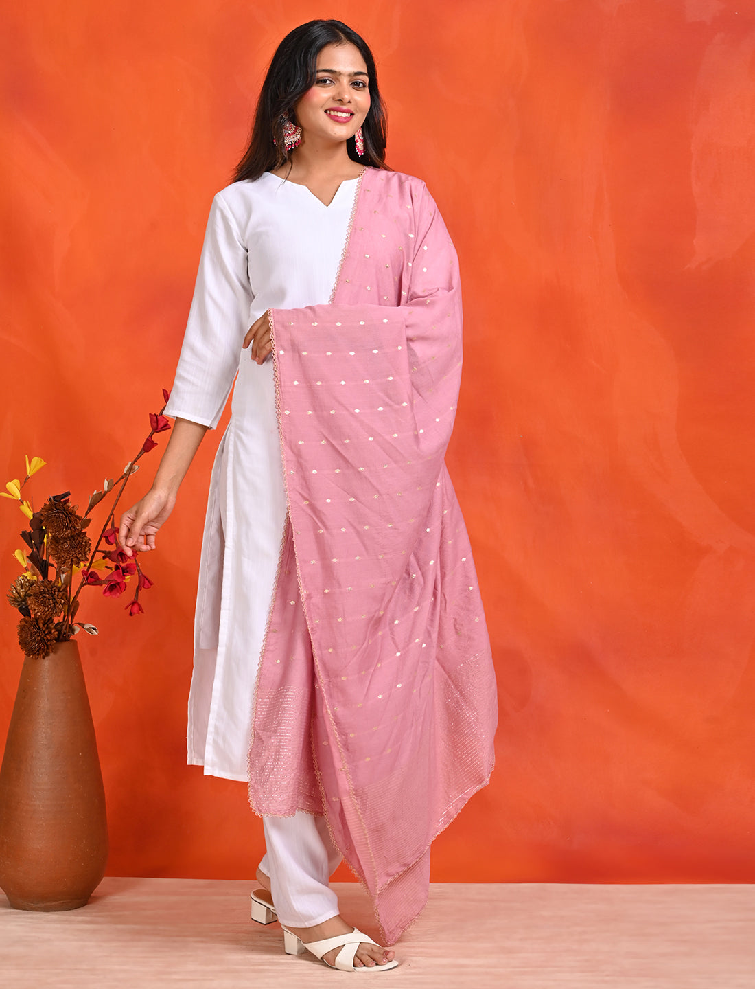 Chanderi Zari weave Dupatta