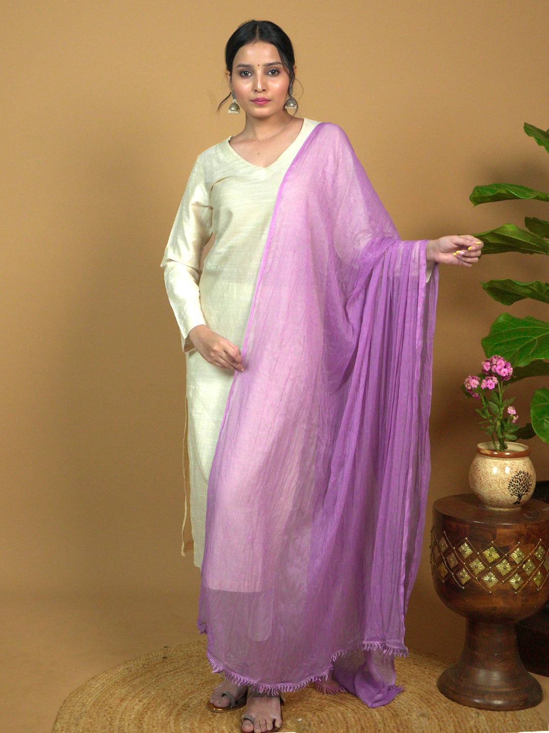 Solid Chiffon Dupatta