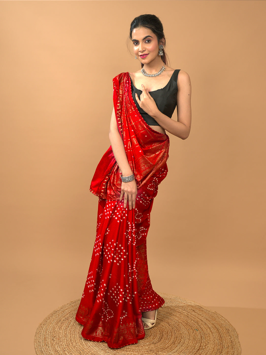 Bandhini Viscose Crepe Saree