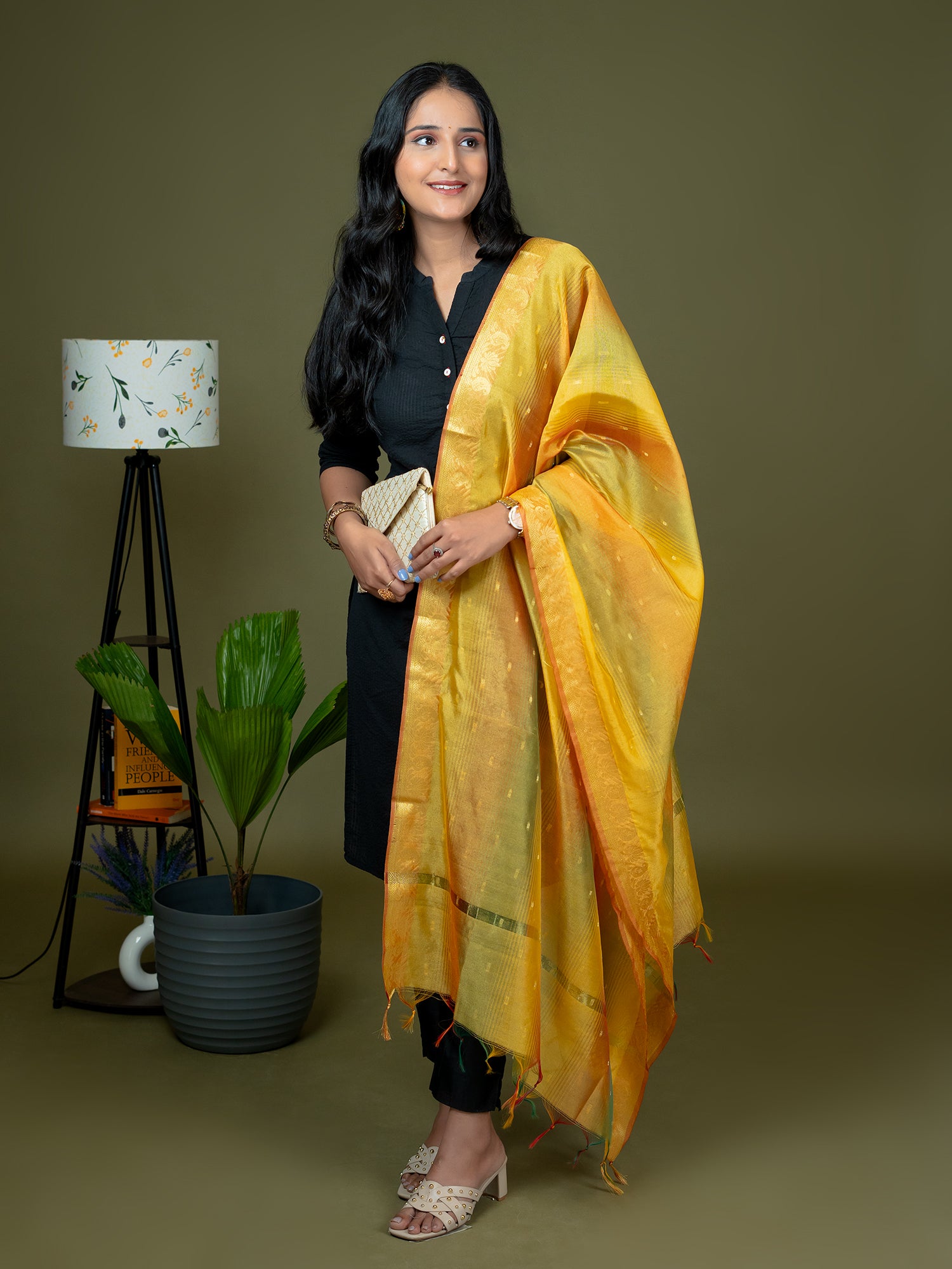 Ethnic Motif Net Dupatta