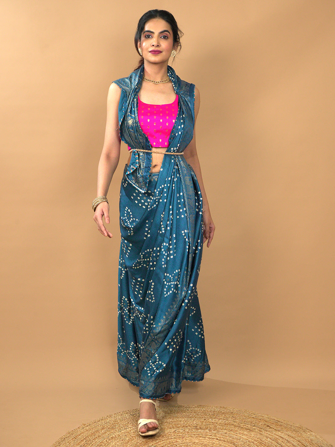 Bandhini Viscose Crepe Saree