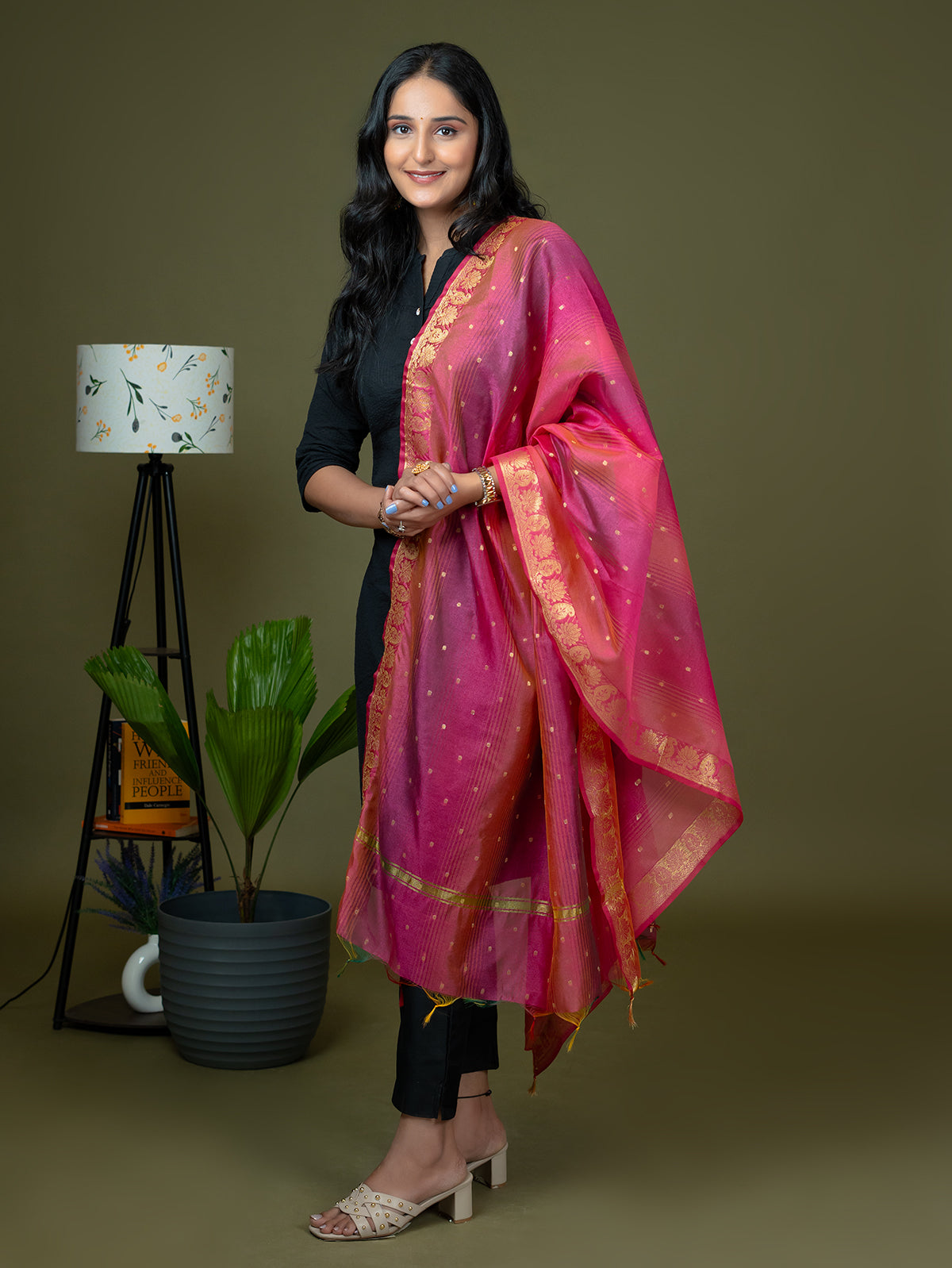 Ethnic Motif Net Dupatta