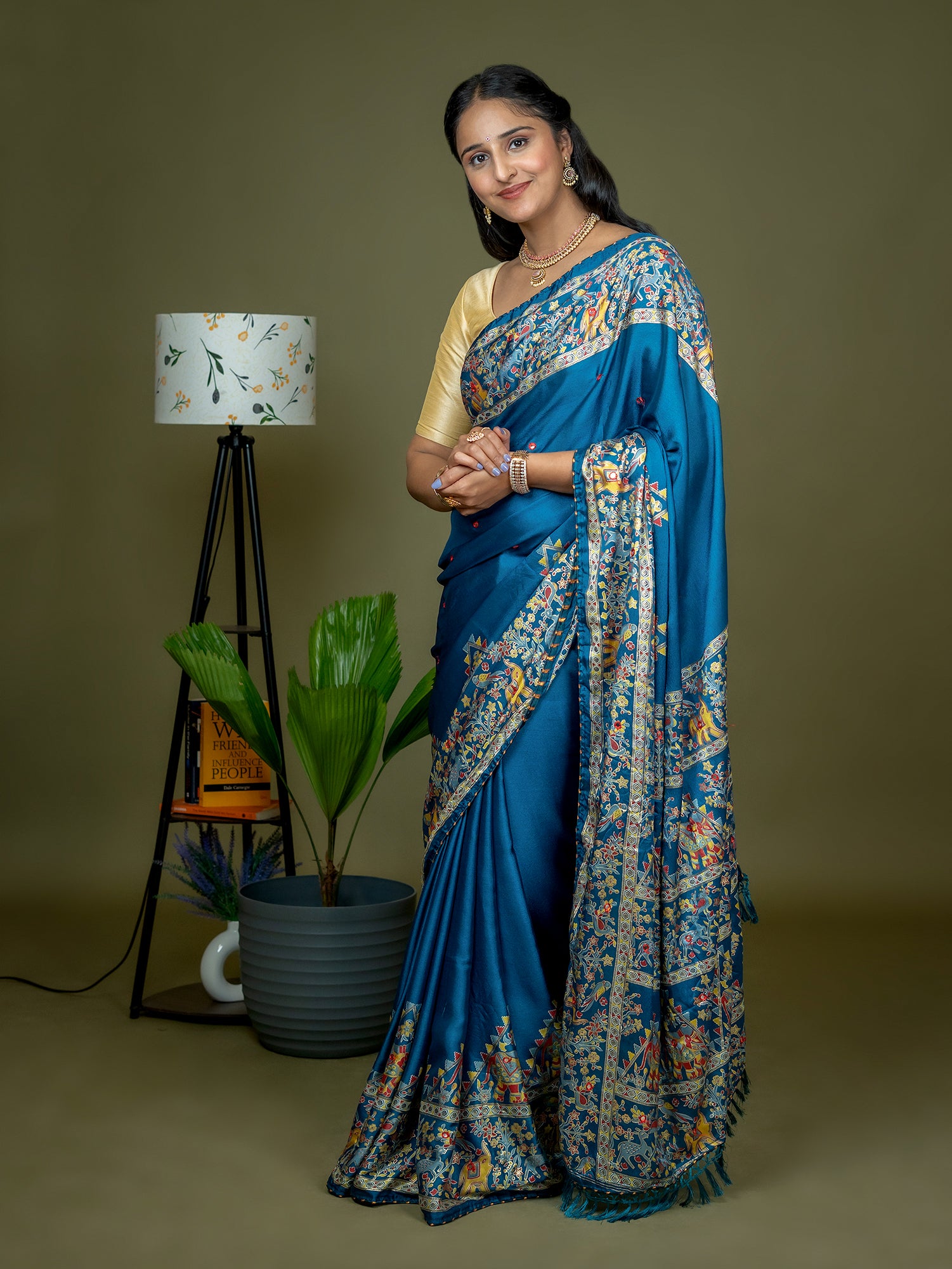 Kutch Print Crepe Saree