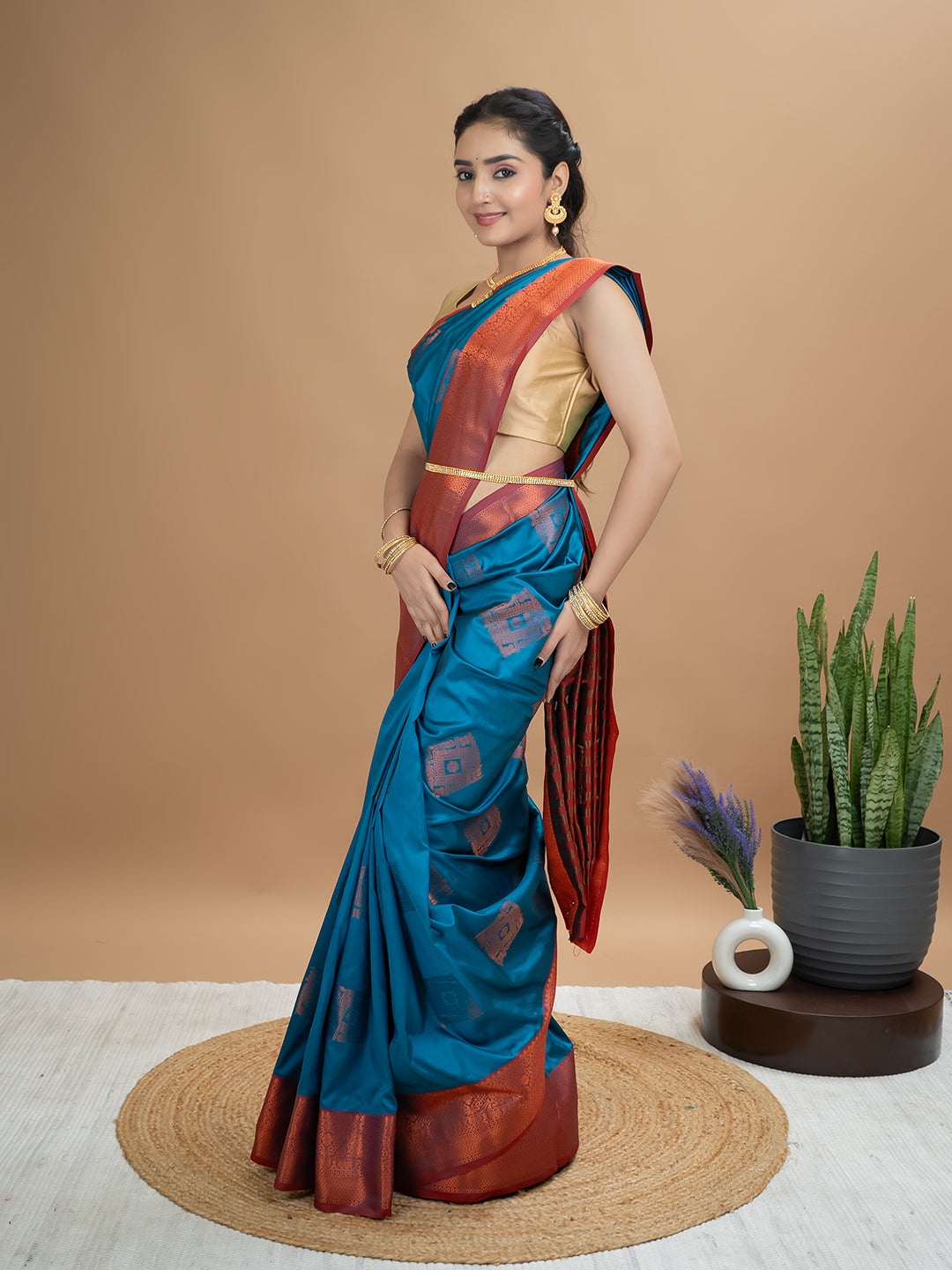 South Silk Brocade Saree