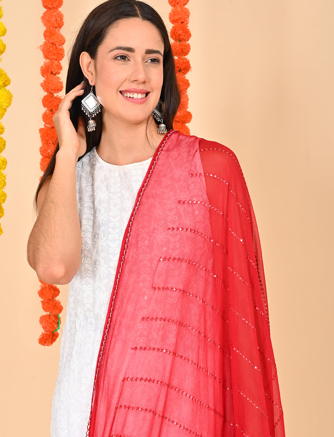 Chiffon Stripe Dupatta
