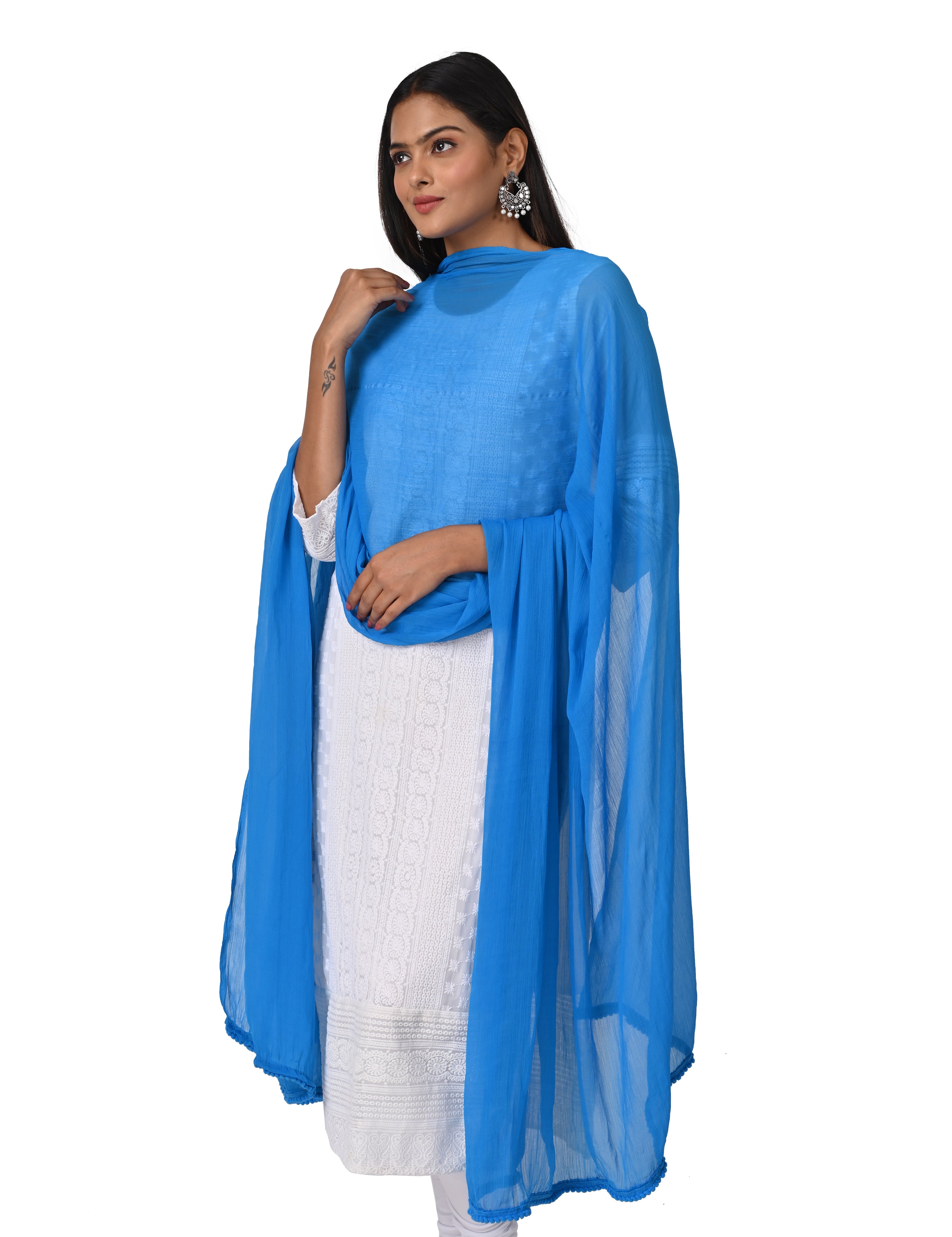 Solid Chiffon Dupatta
