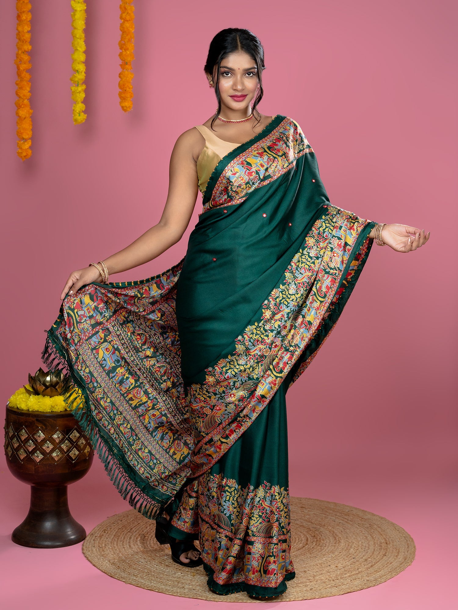 Kutch Print Crepe Saree