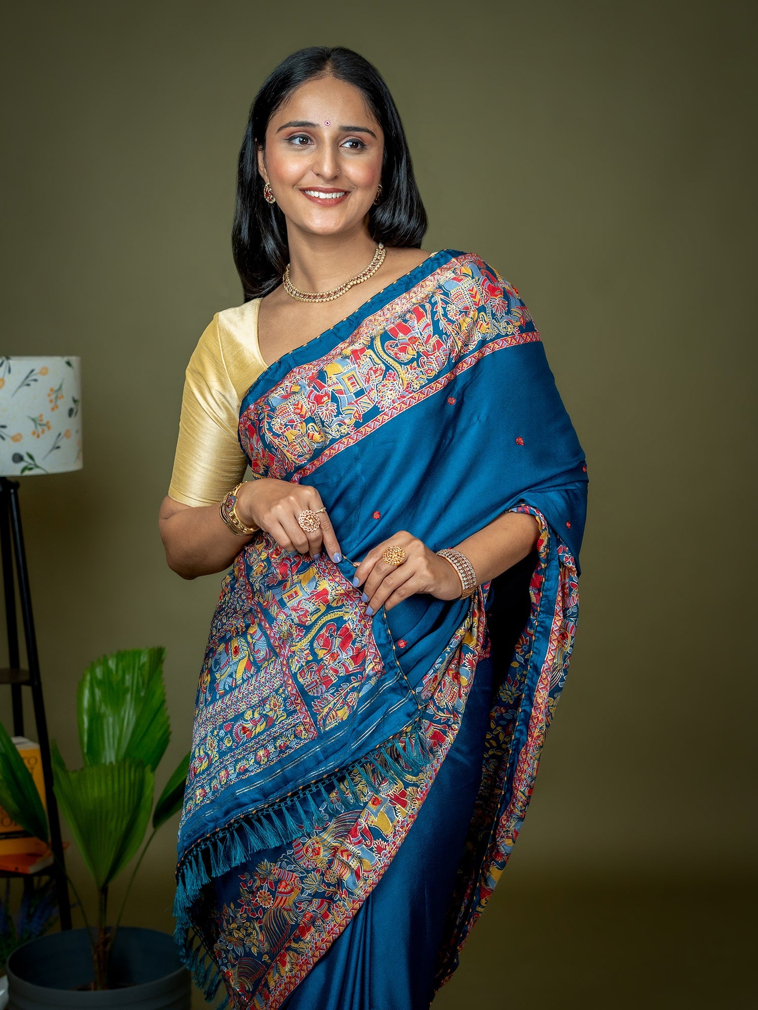Kutch Print Crepe Saree