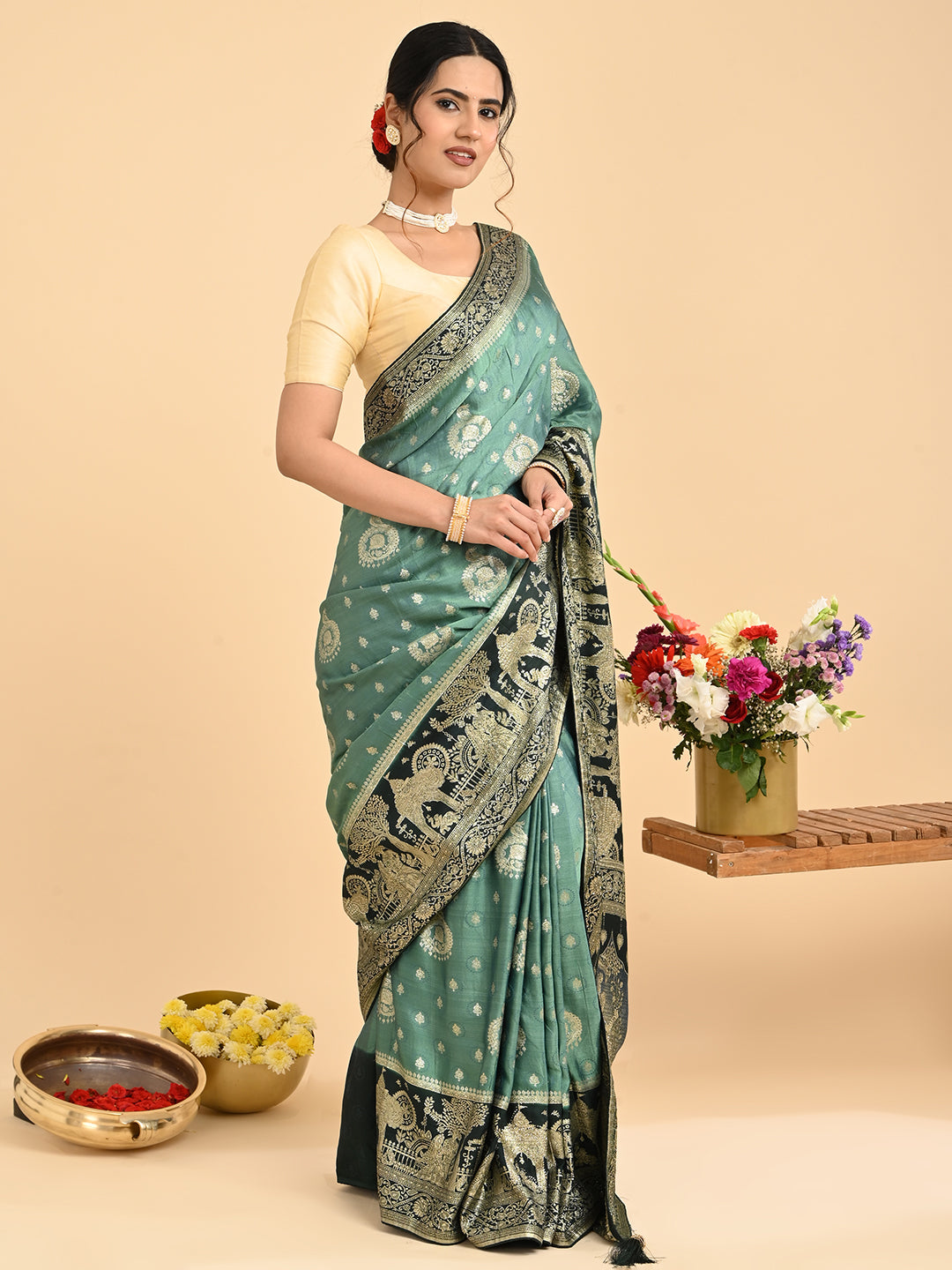 Banarasi Viscose Silk Saree