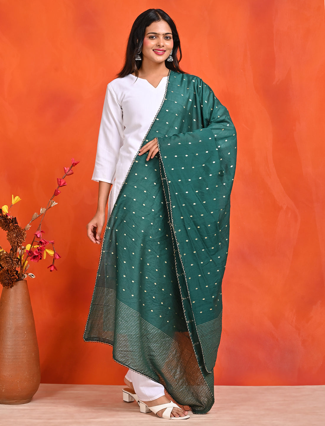 Chanderi Zari weave Dupatta