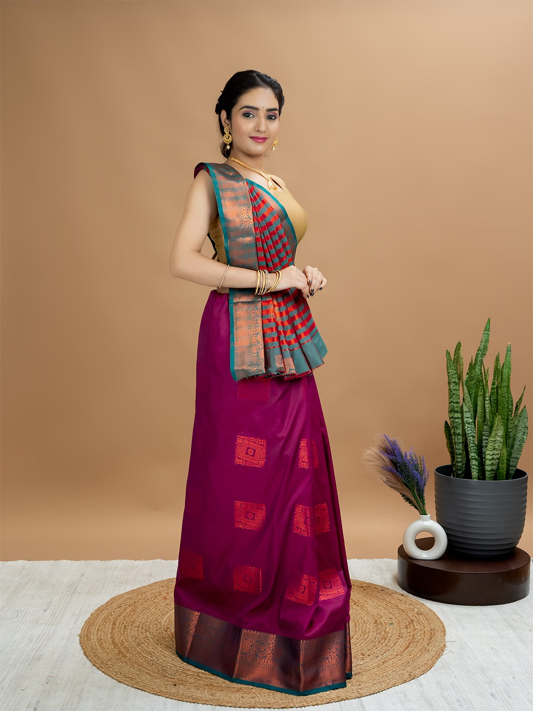 South Silk Brocade Saree