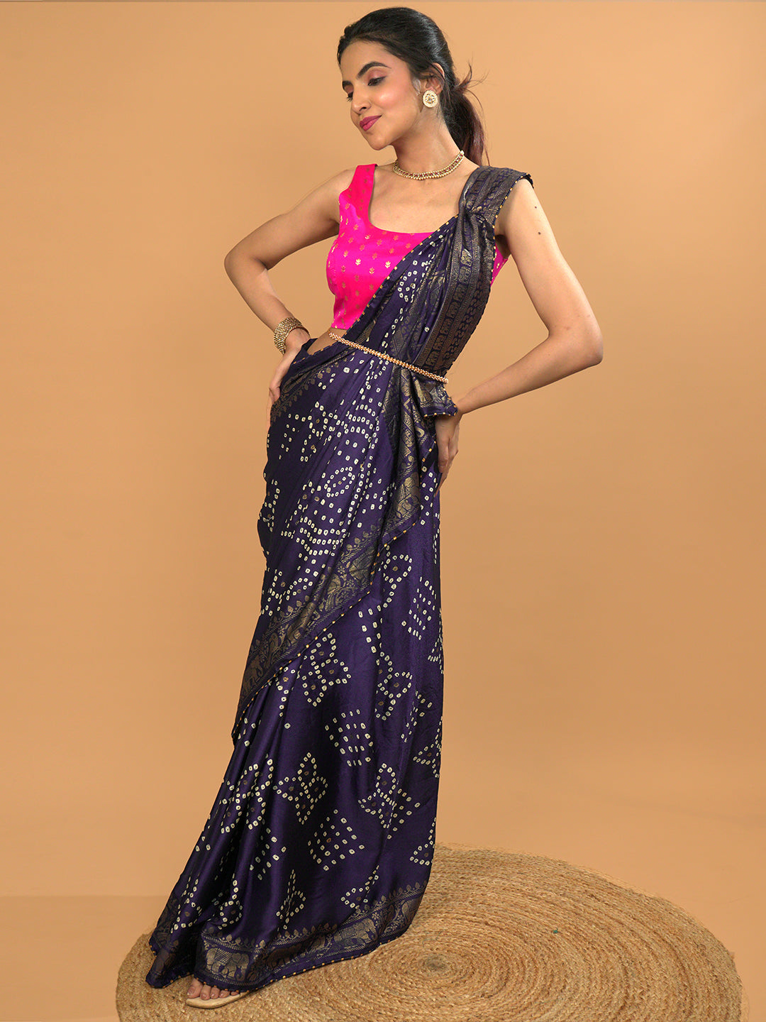 Bandhini Viscose Crepe Saree