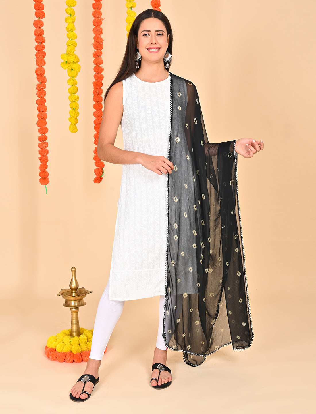 Tie-Dye Bandhej Chiffon Dupatta
