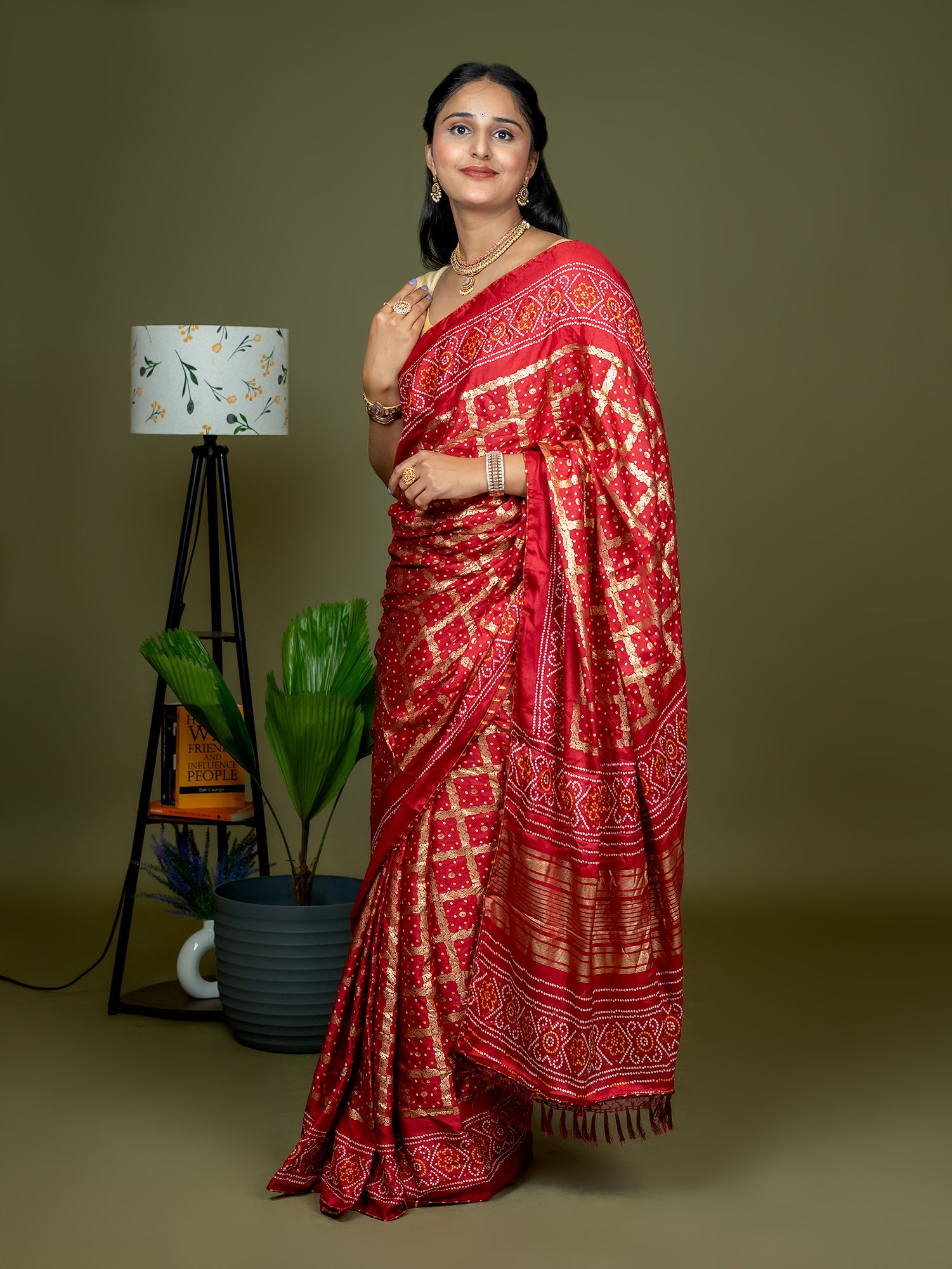 Bandhini Crepe Saree