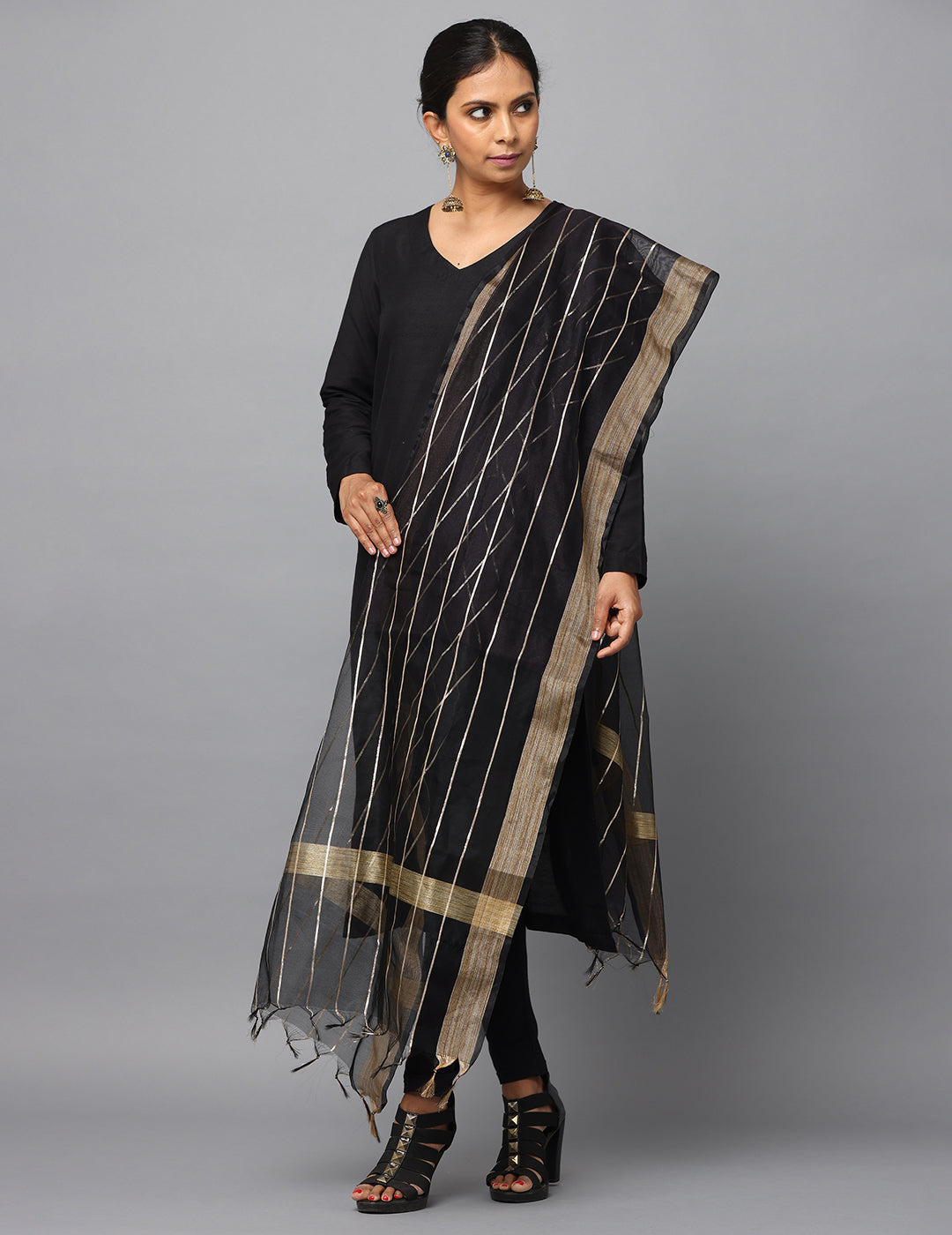 Chanderi Zari weave Dupatta