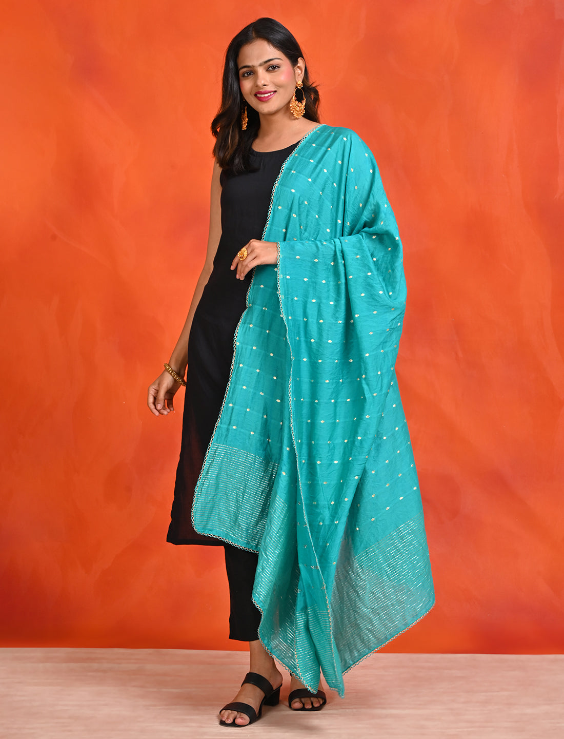 Chanderi Zari weave Dupatta