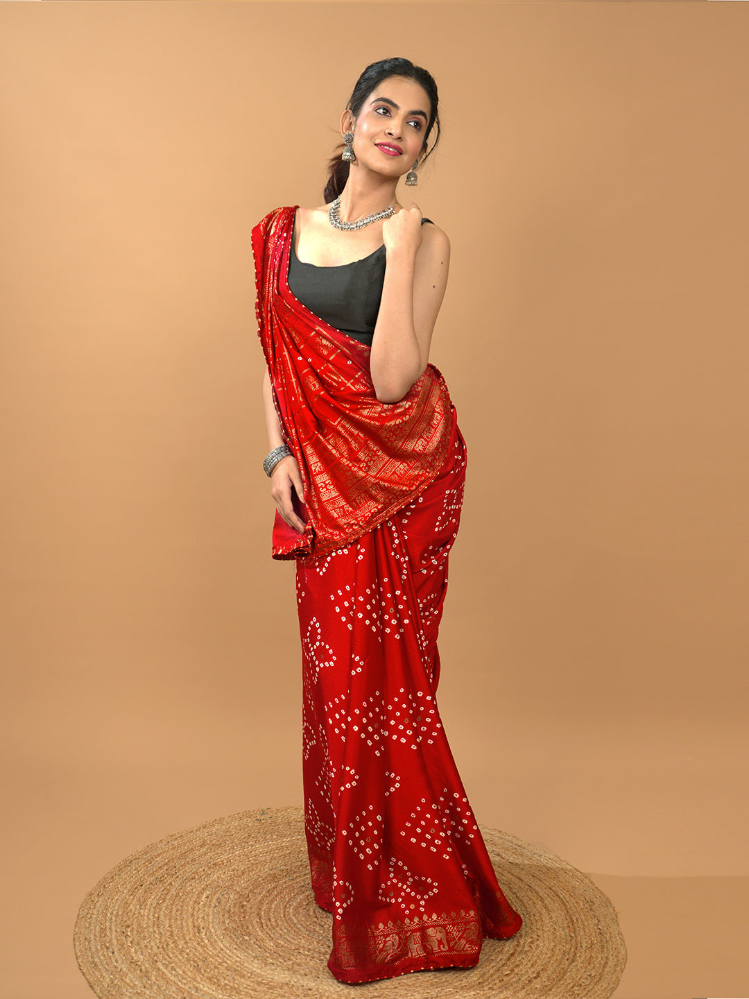 Bandhini Viscose Crepe Saree