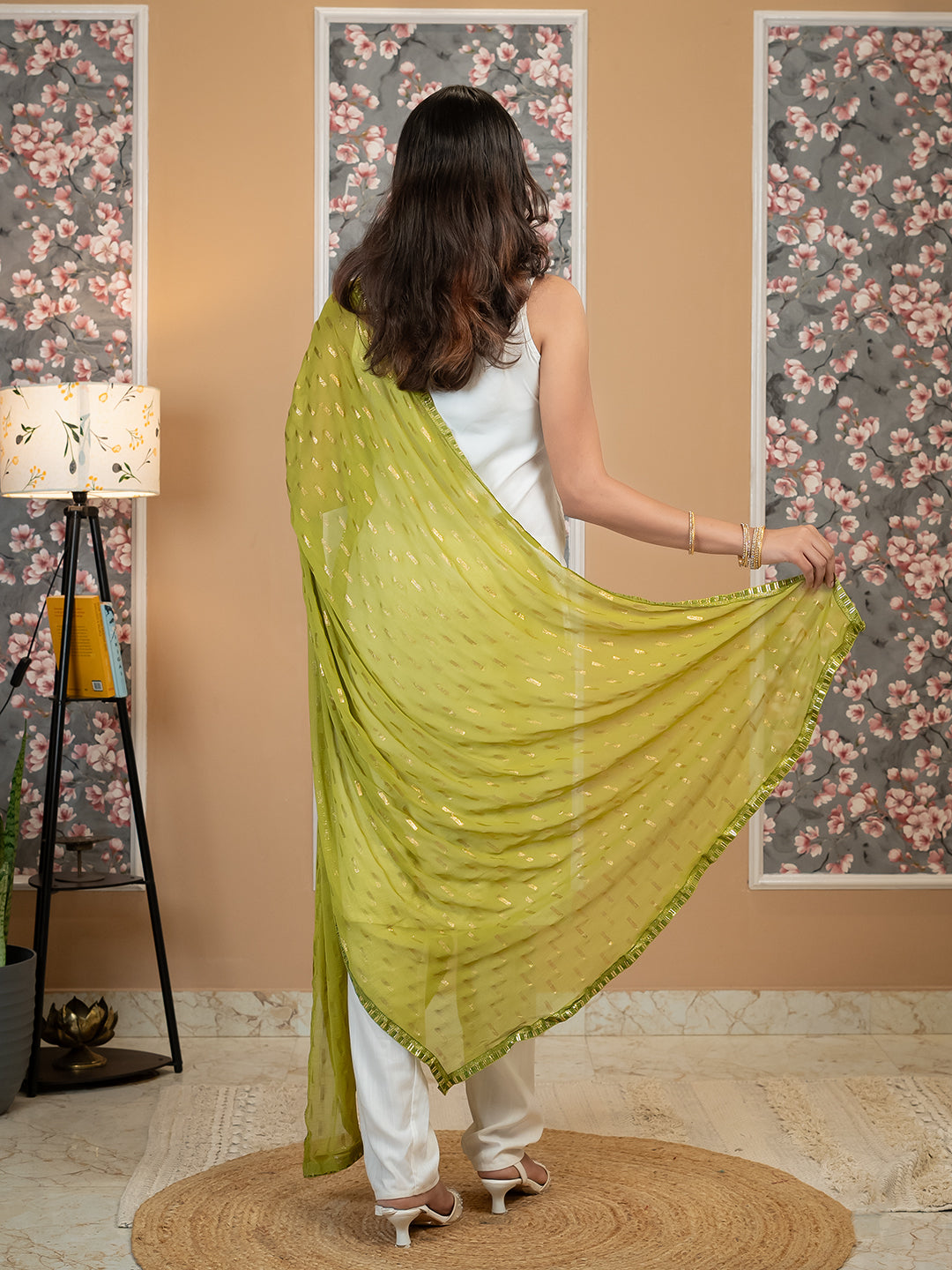 Chiffon Gold Print Dupatta