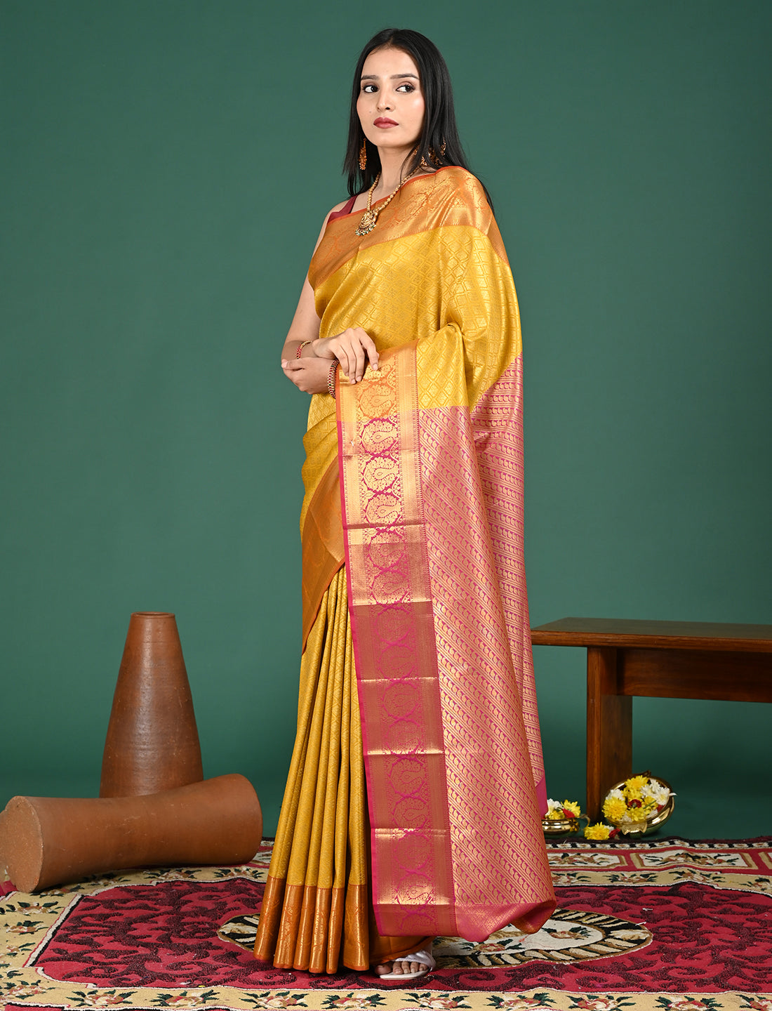 South Art Silk Geometric Saree