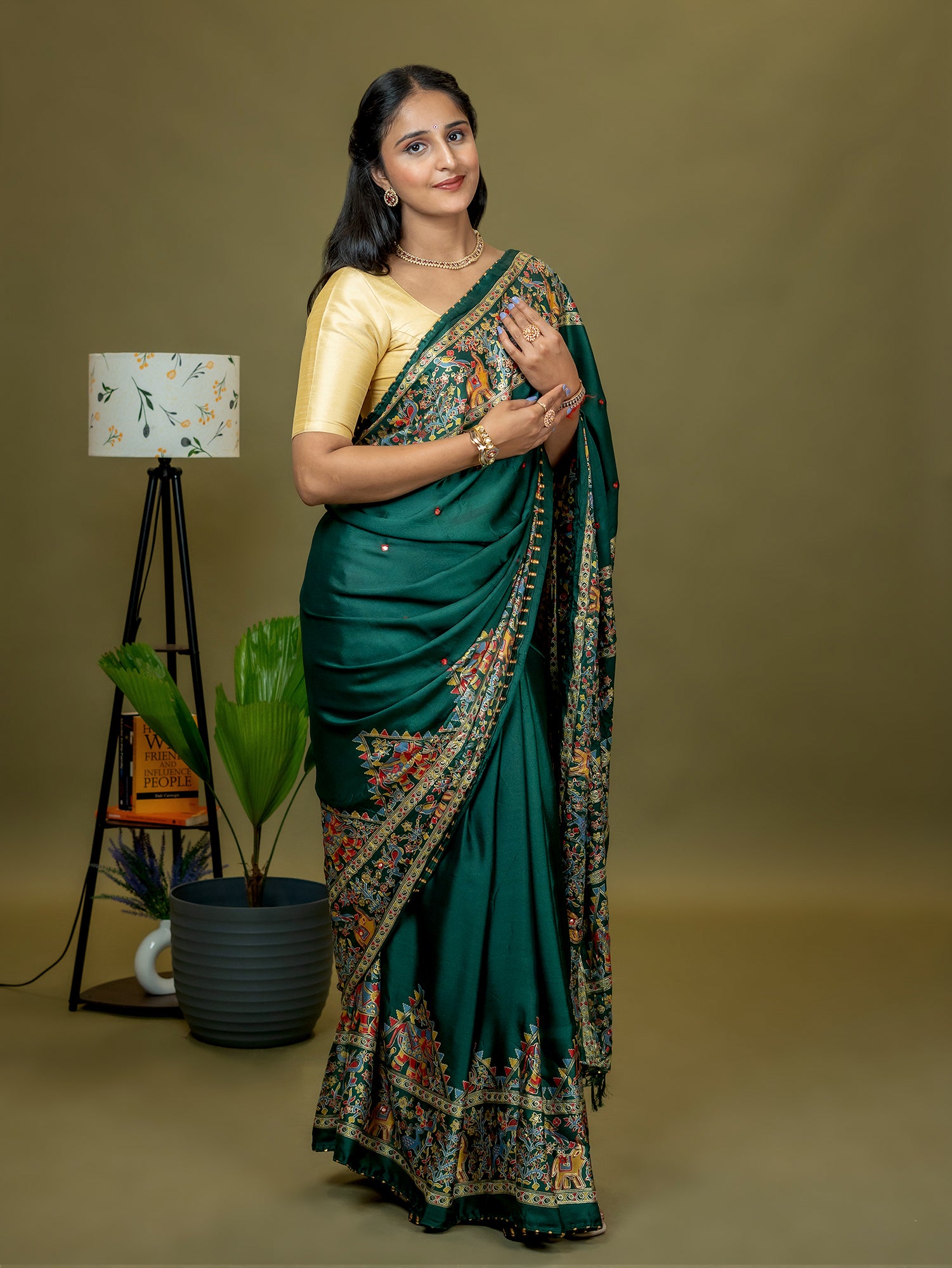 Kutch Print Crepe Saree