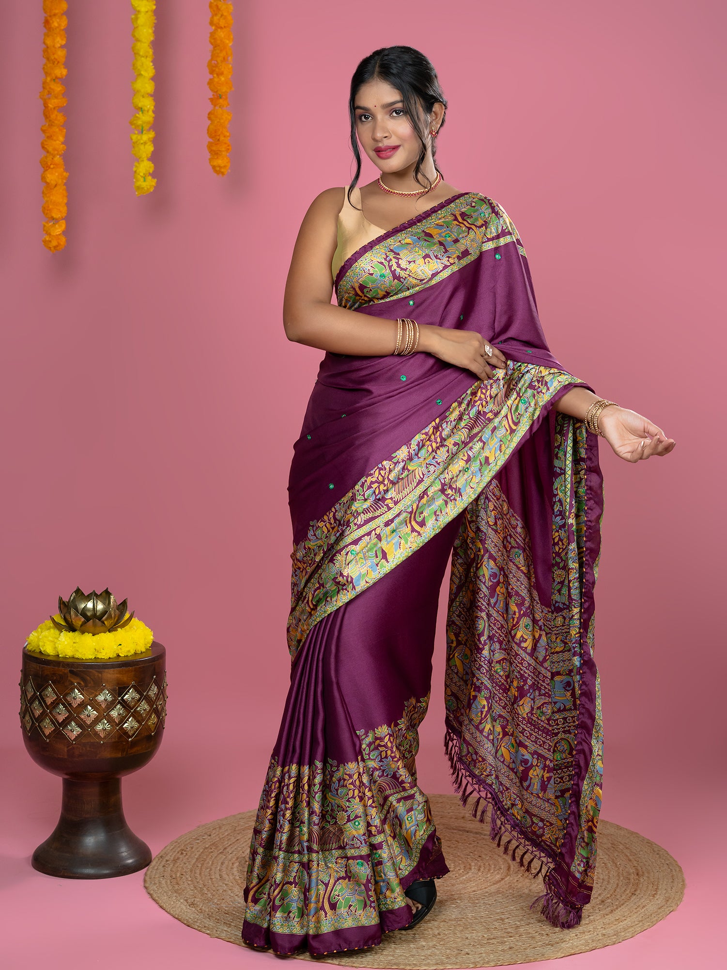 Kutch Print Crepe Saree