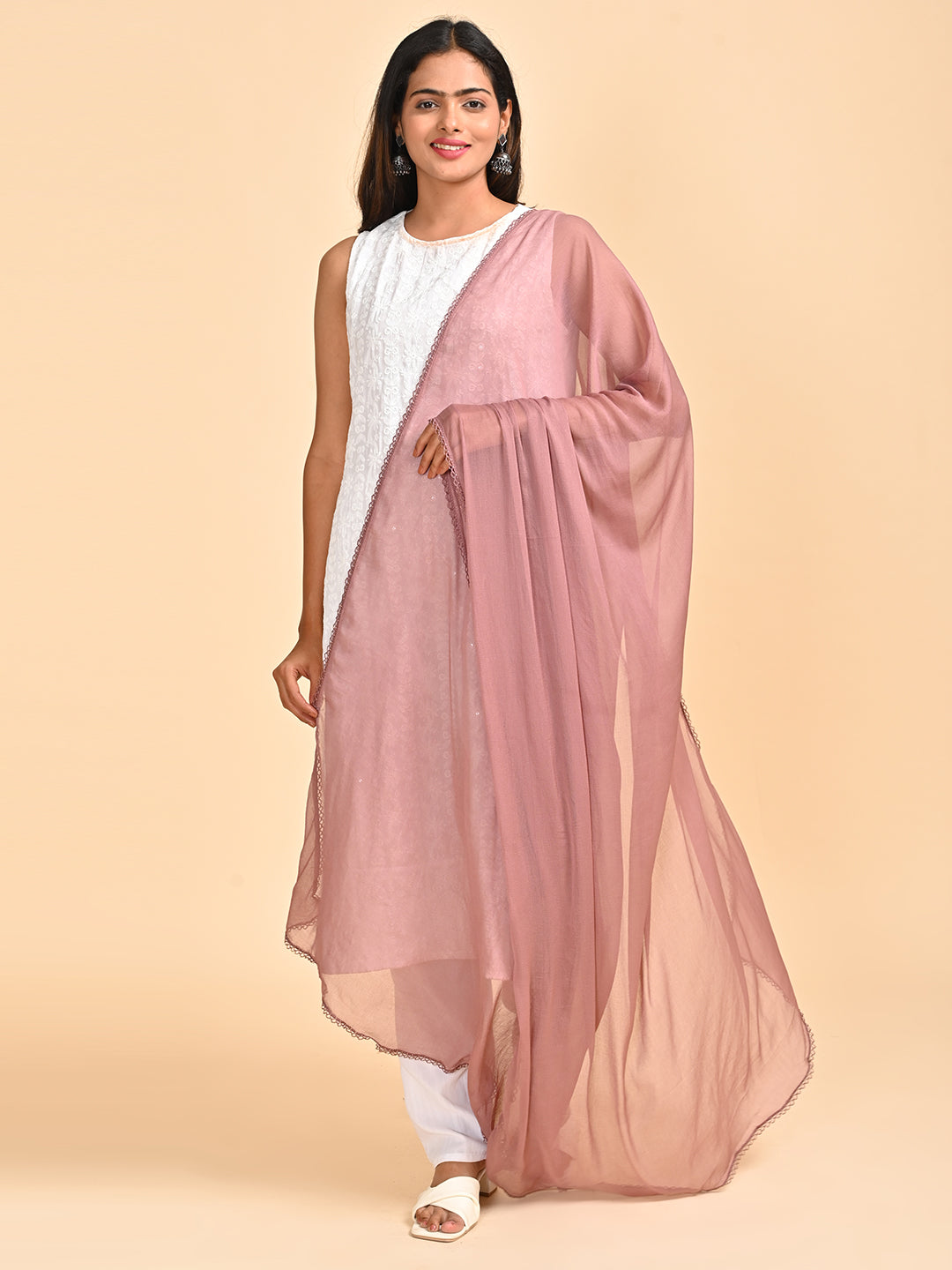 Solid Chiffon Dupatta