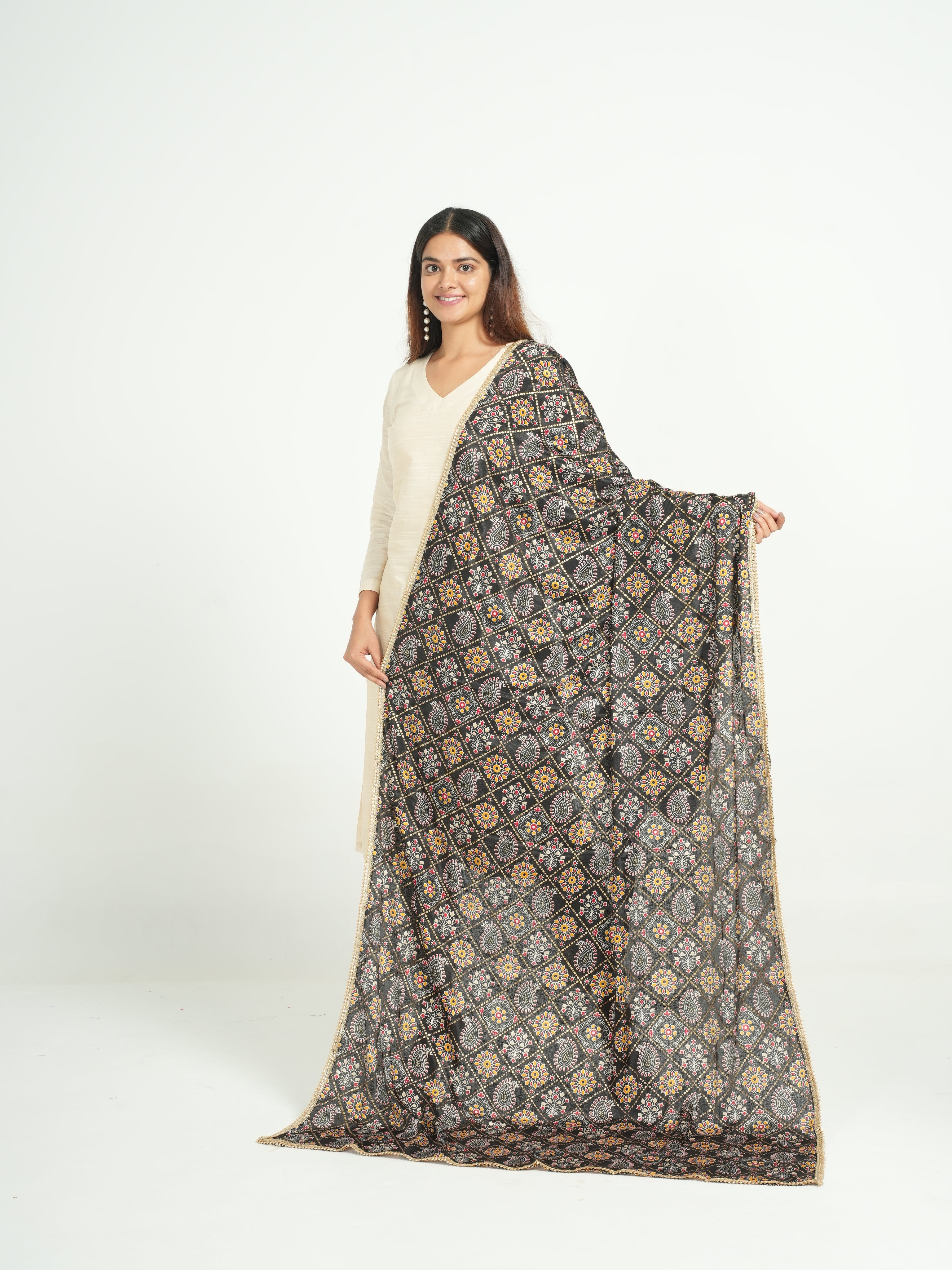 Art Silk Bandhini Dupatta