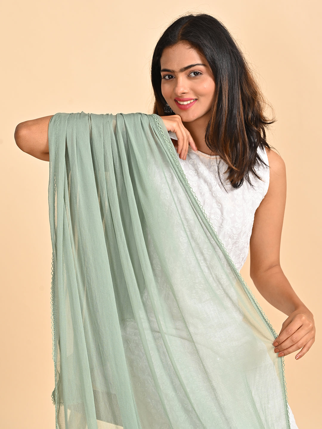 Solid Chiffon Dupatta