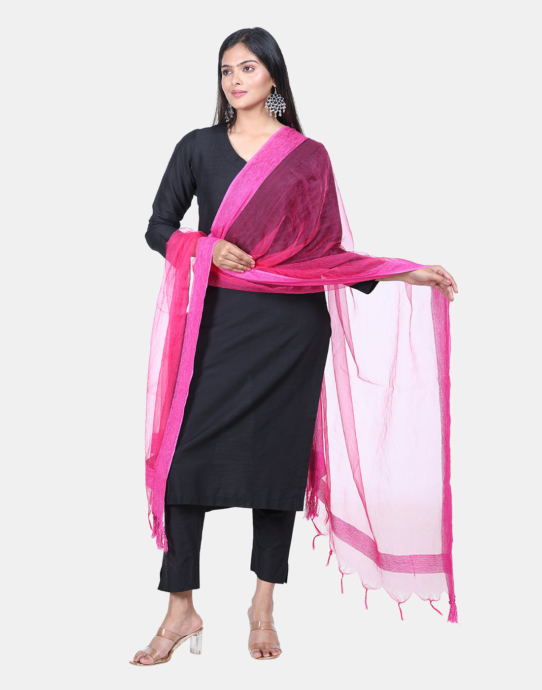Solid Bhagalpuri Silk Dupatta