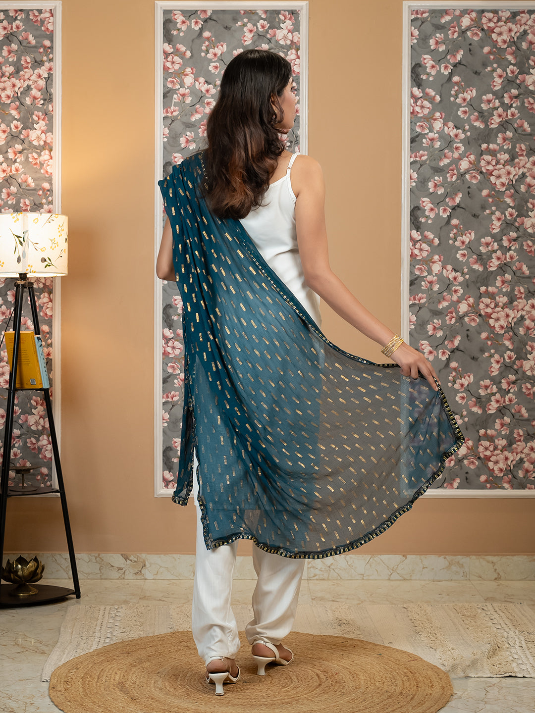 Chiffon Gold Print Dupatta