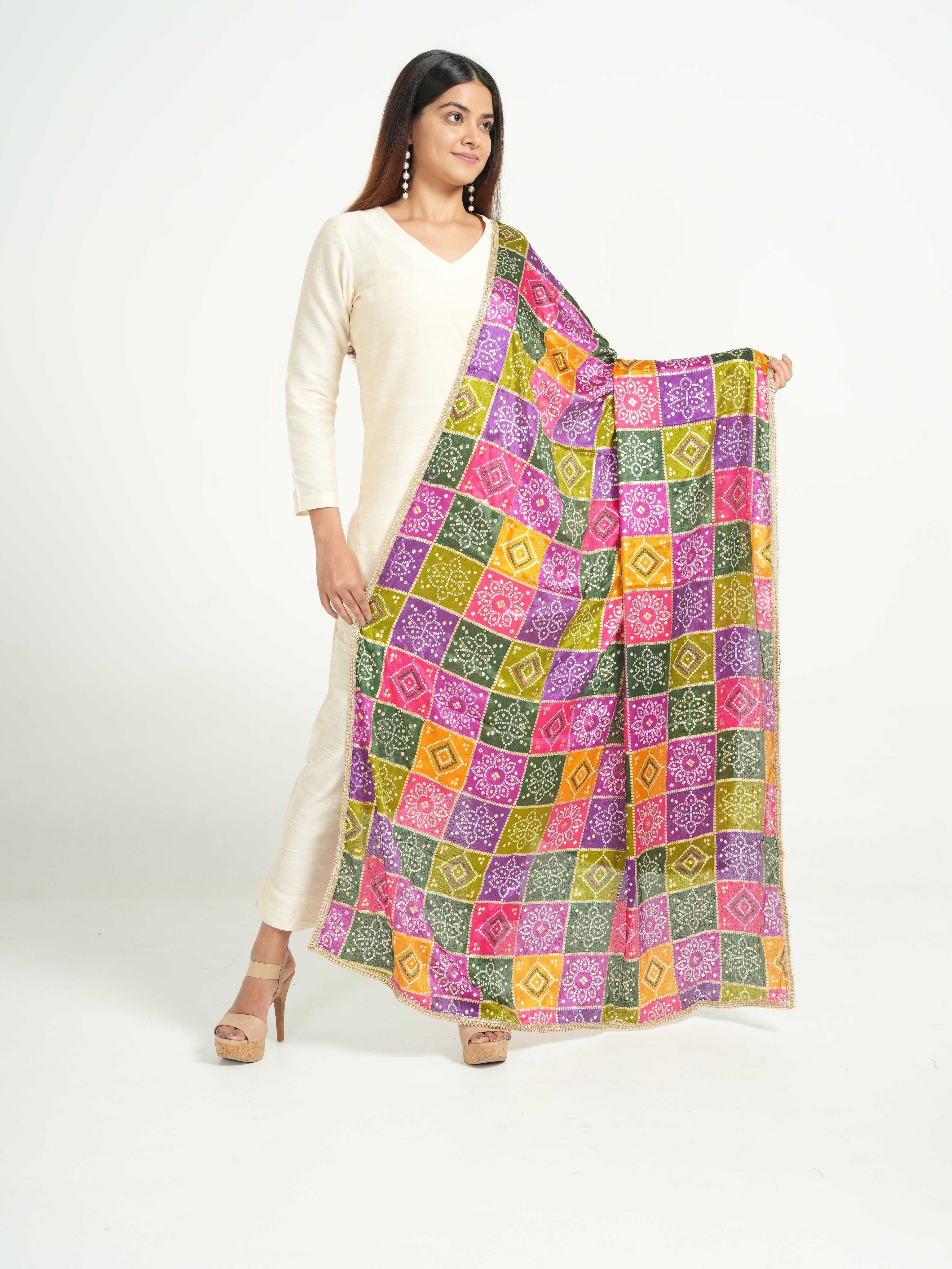 Art Silk Bandhini Dupatta