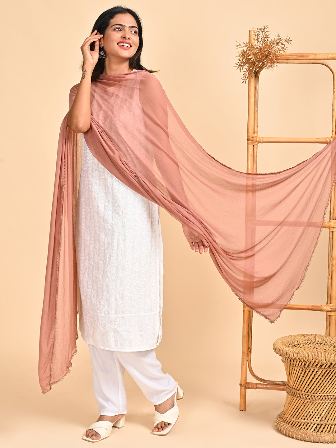 Solid Chiffon Dupatta