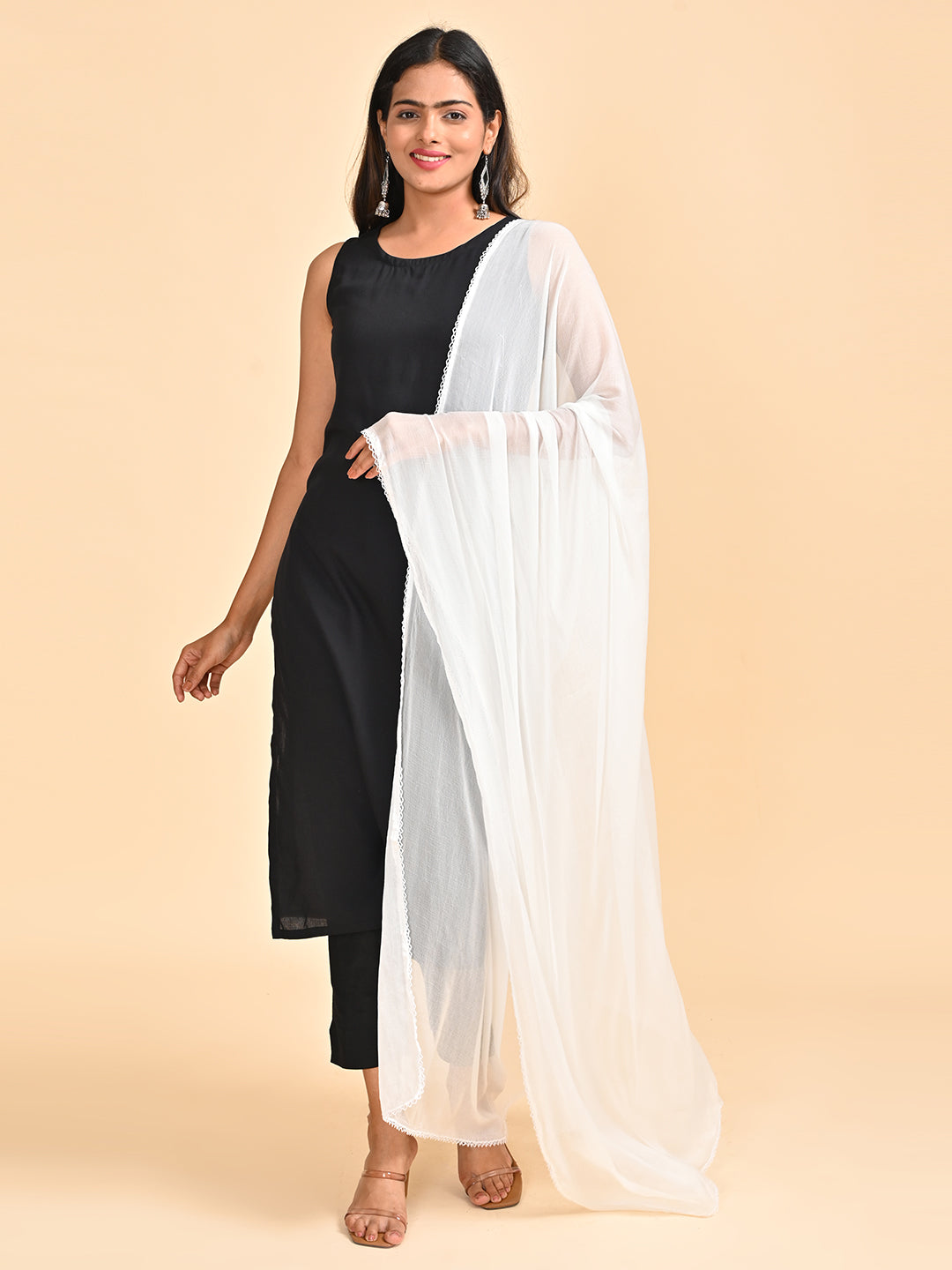 Solid Chiffon Dupatta