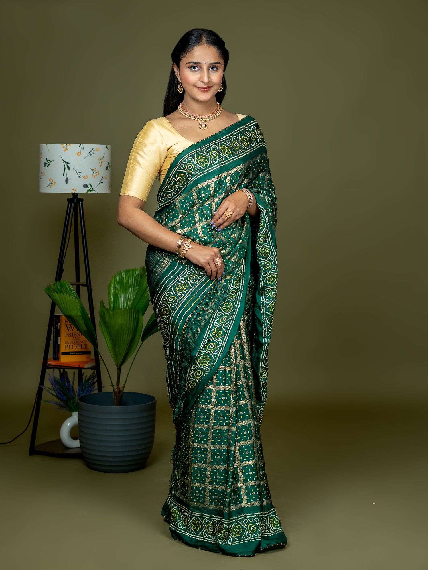 Bandhini Crepe Saree