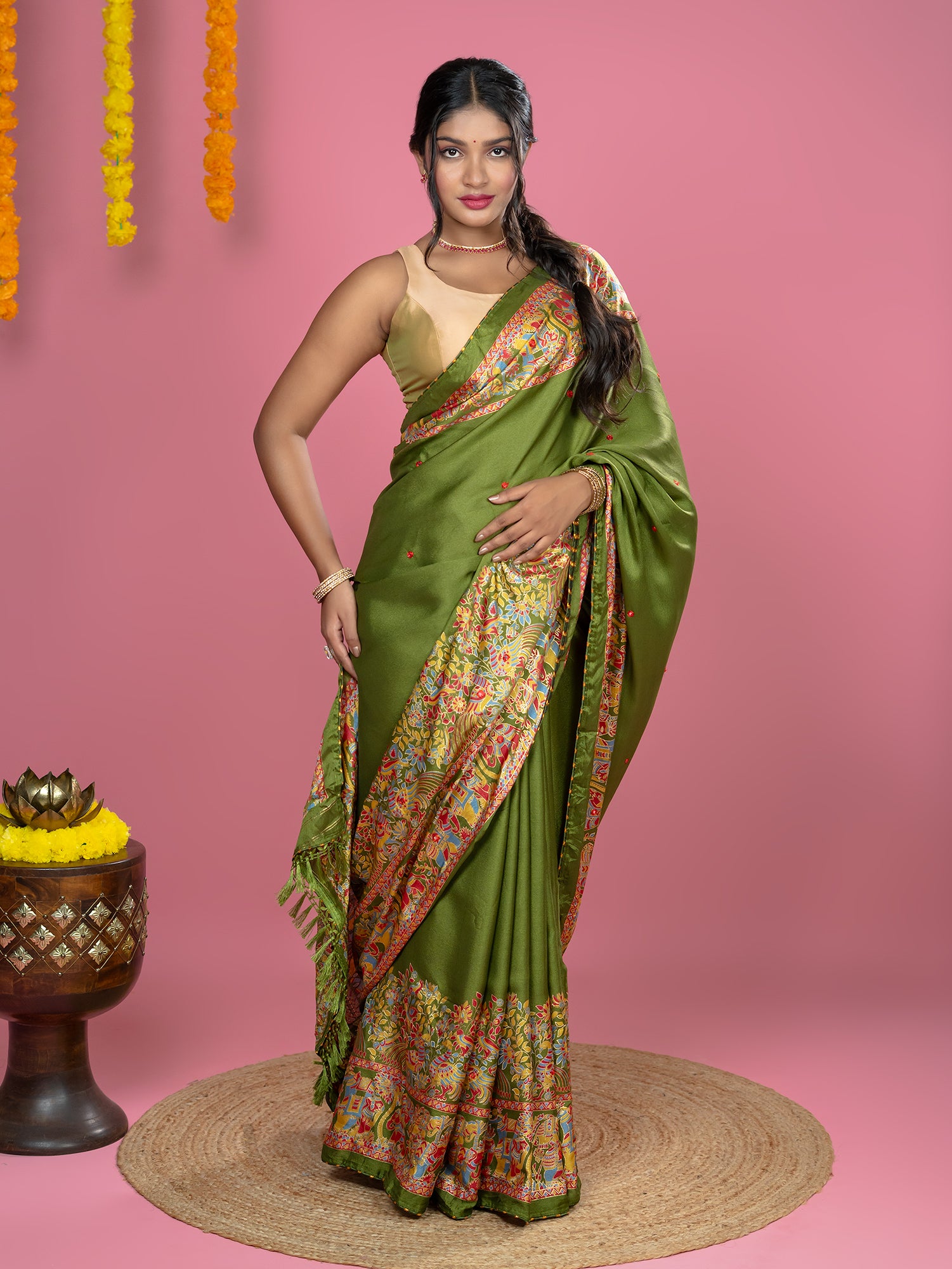 Kutch Print Crepe Saree