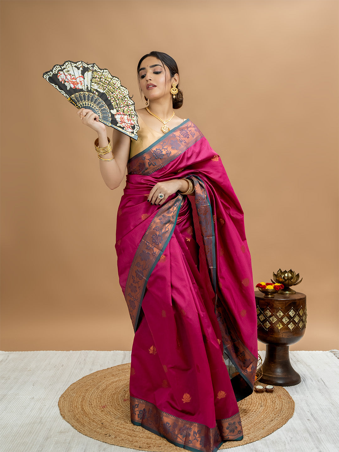 Fuchsia Festive Saree