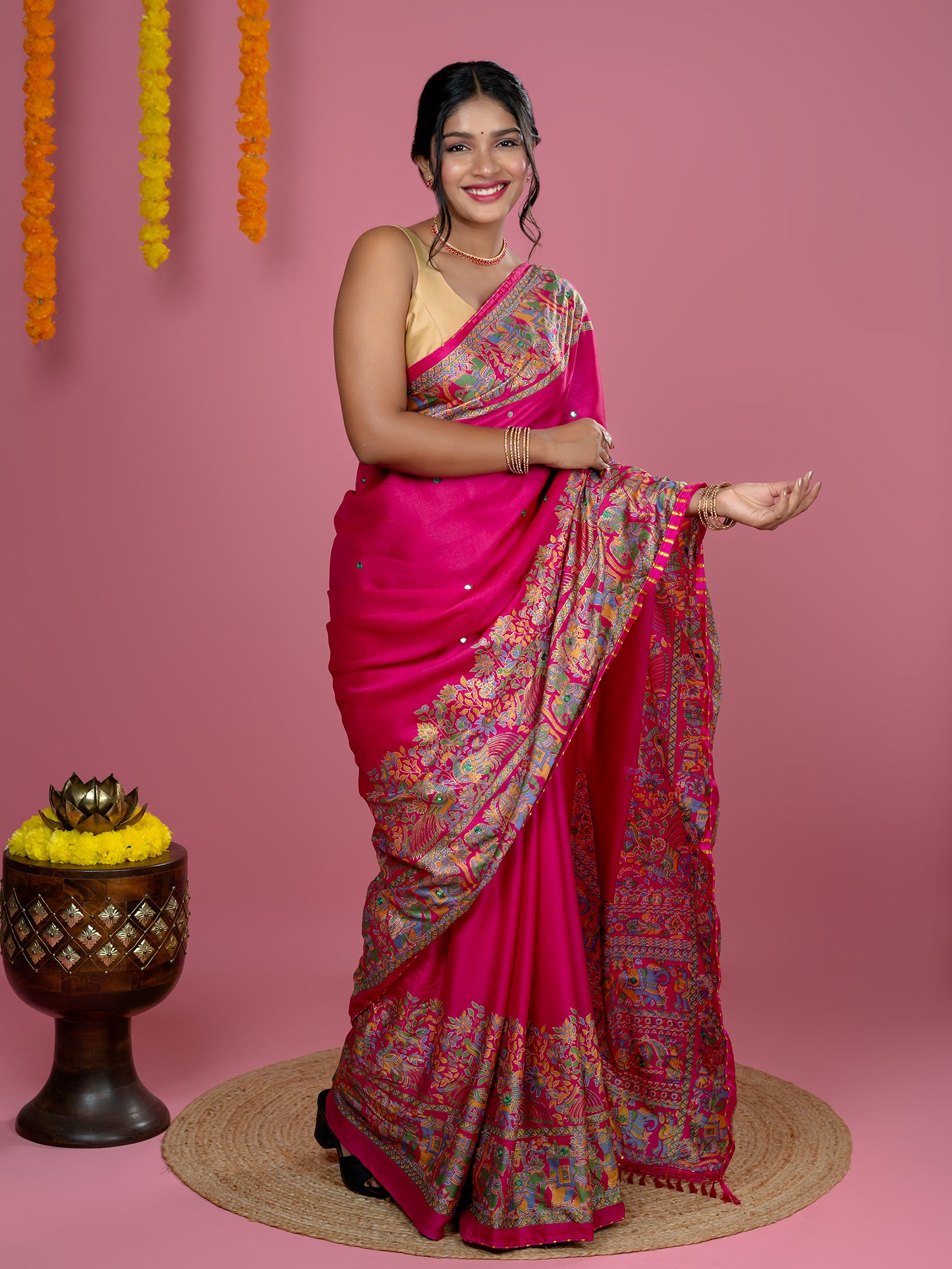 Kutch Print Crepe Saree