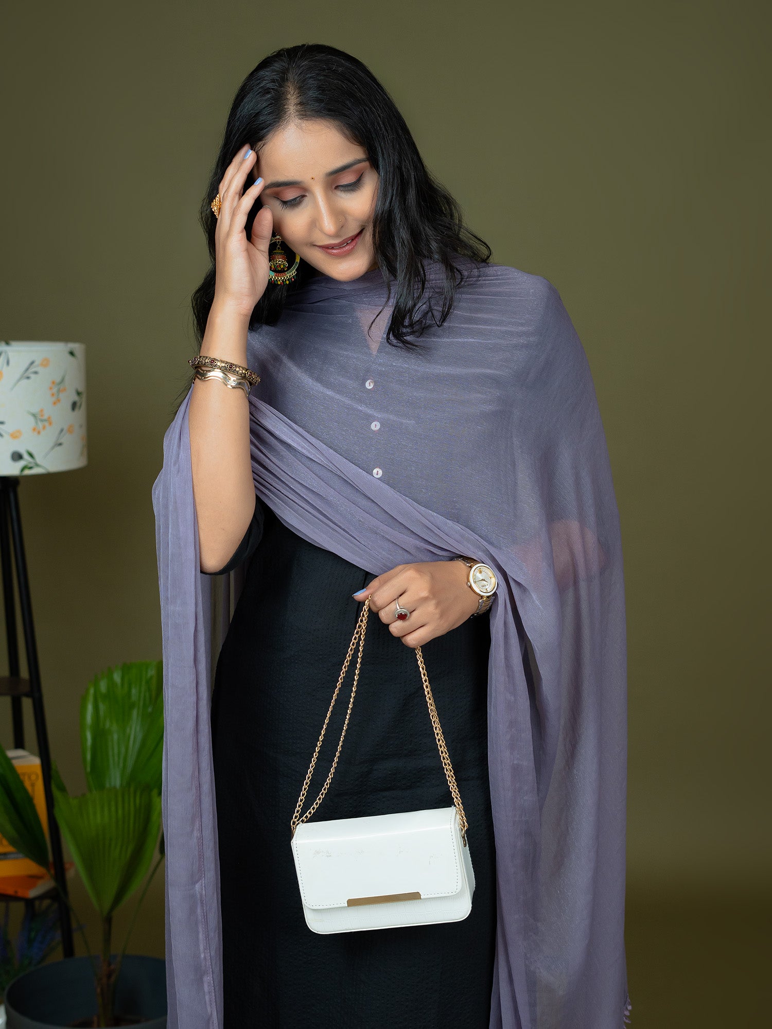 Solid Chiffon Dupatta