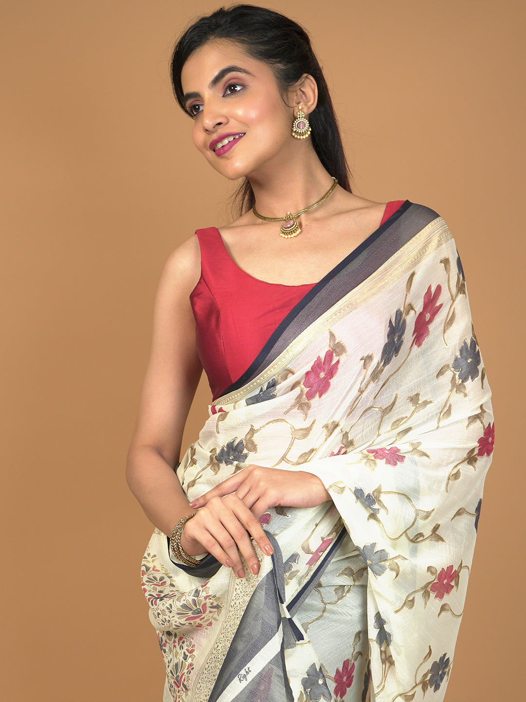 Floral Brasso Saree