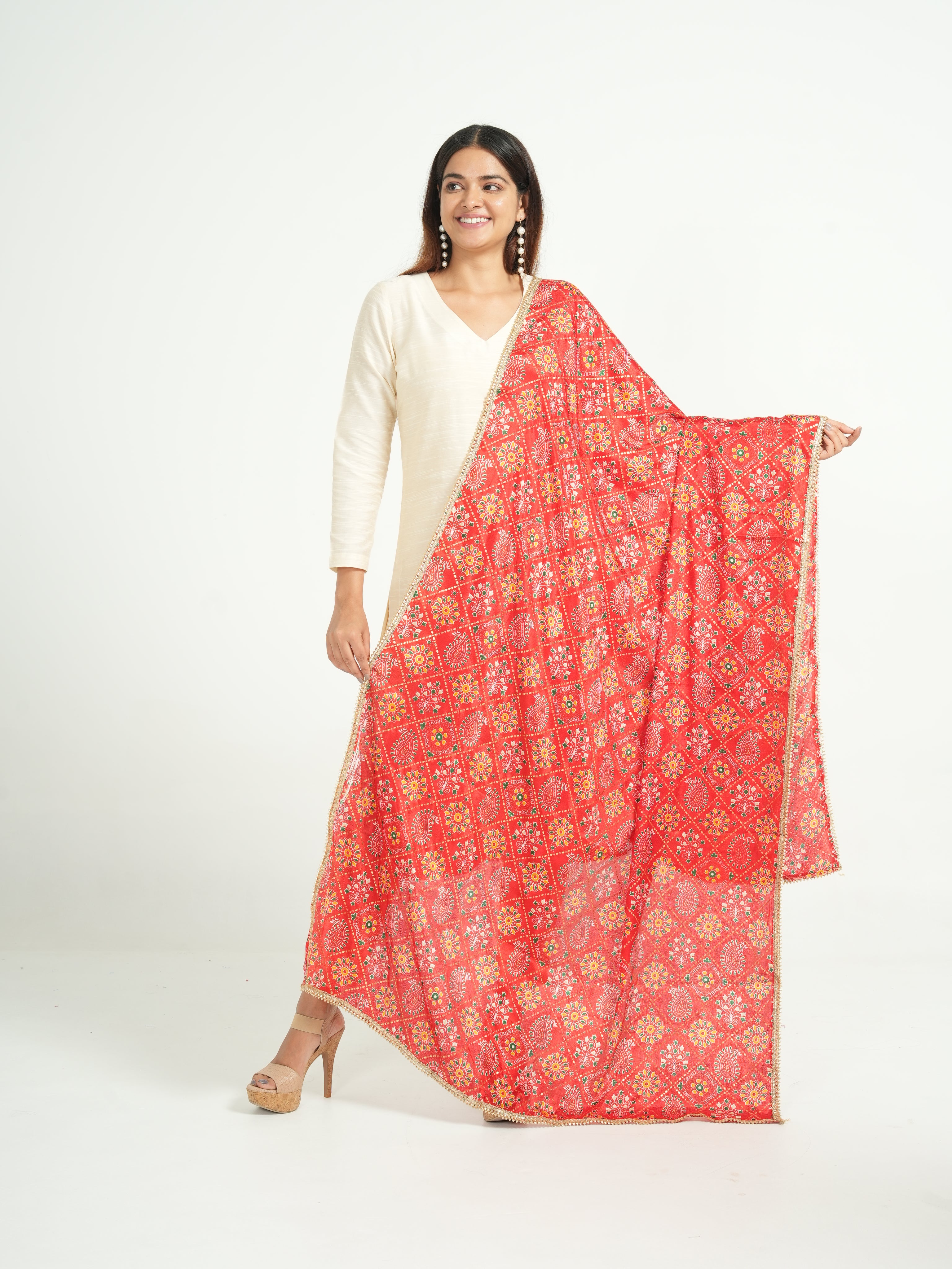 Art Silk Bandhini Dupatta