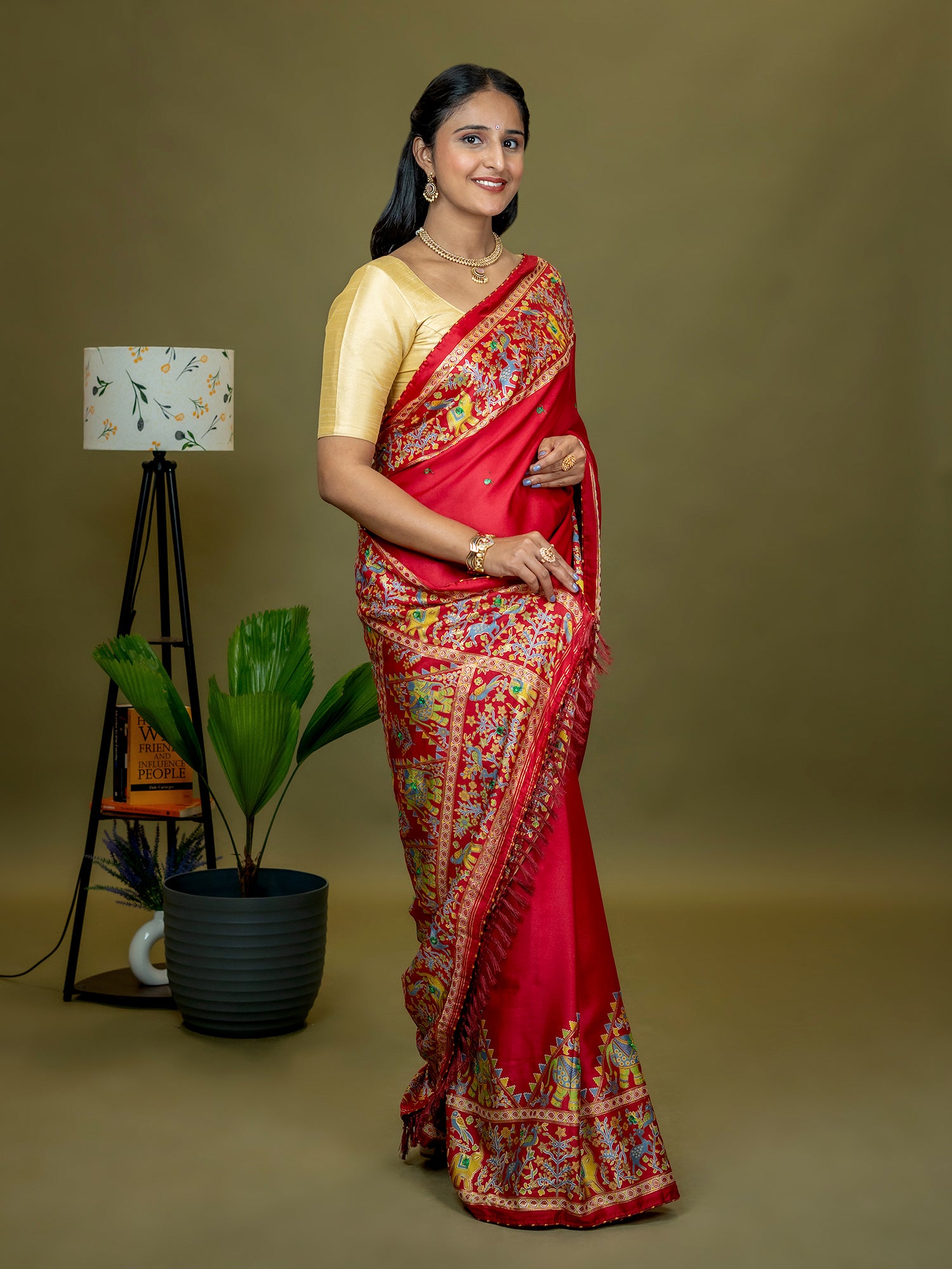 Kutch Print Crepe Saree