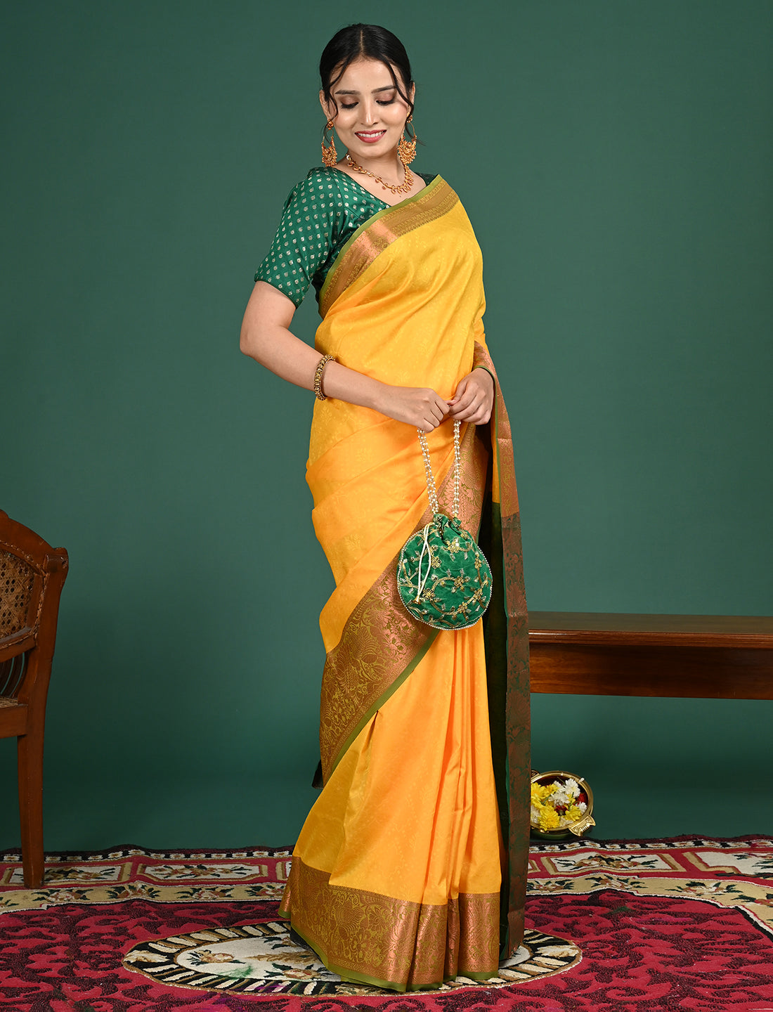South Art Silk Geometric Saree