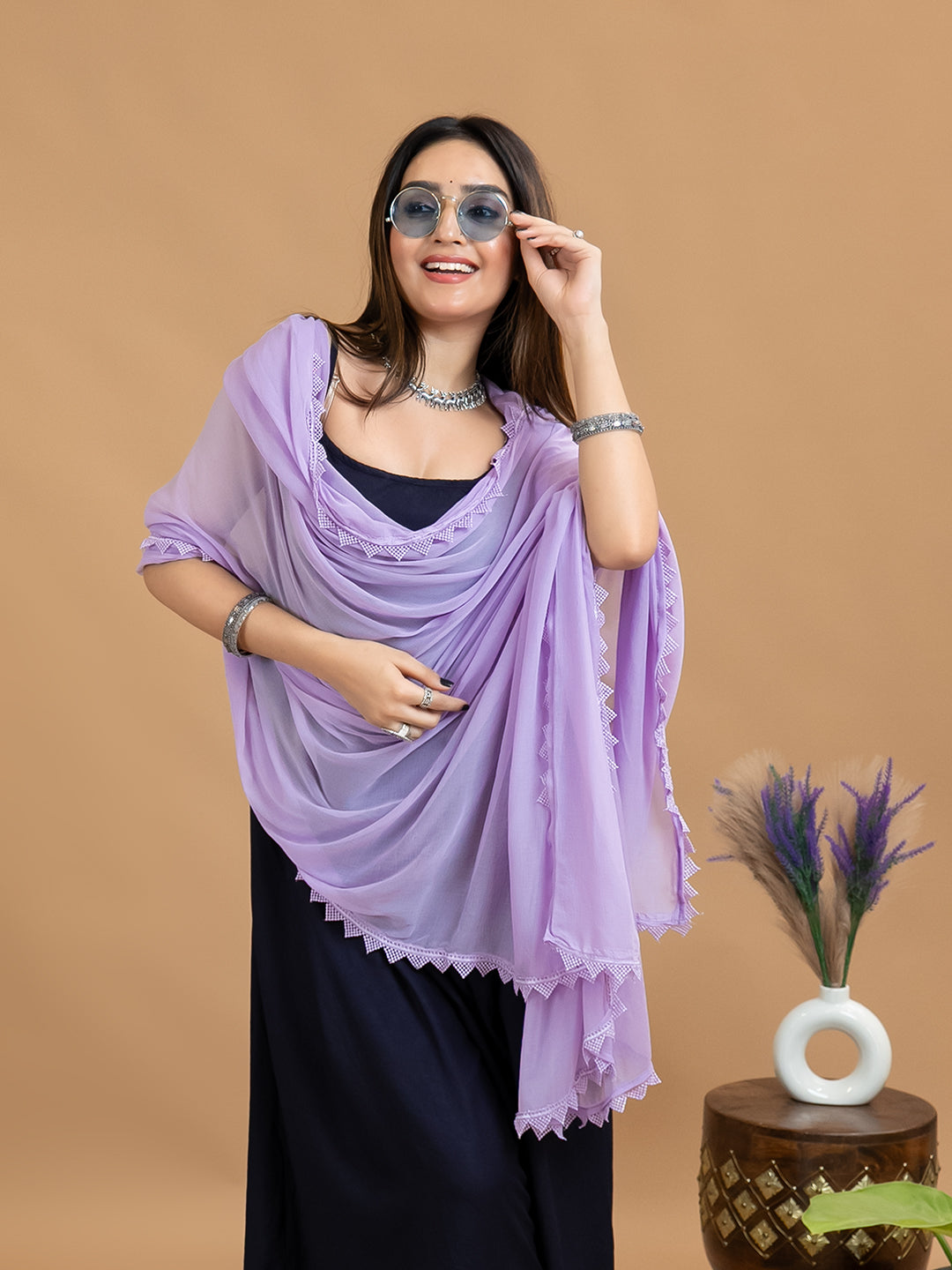 Solid Chiffon Dupatta