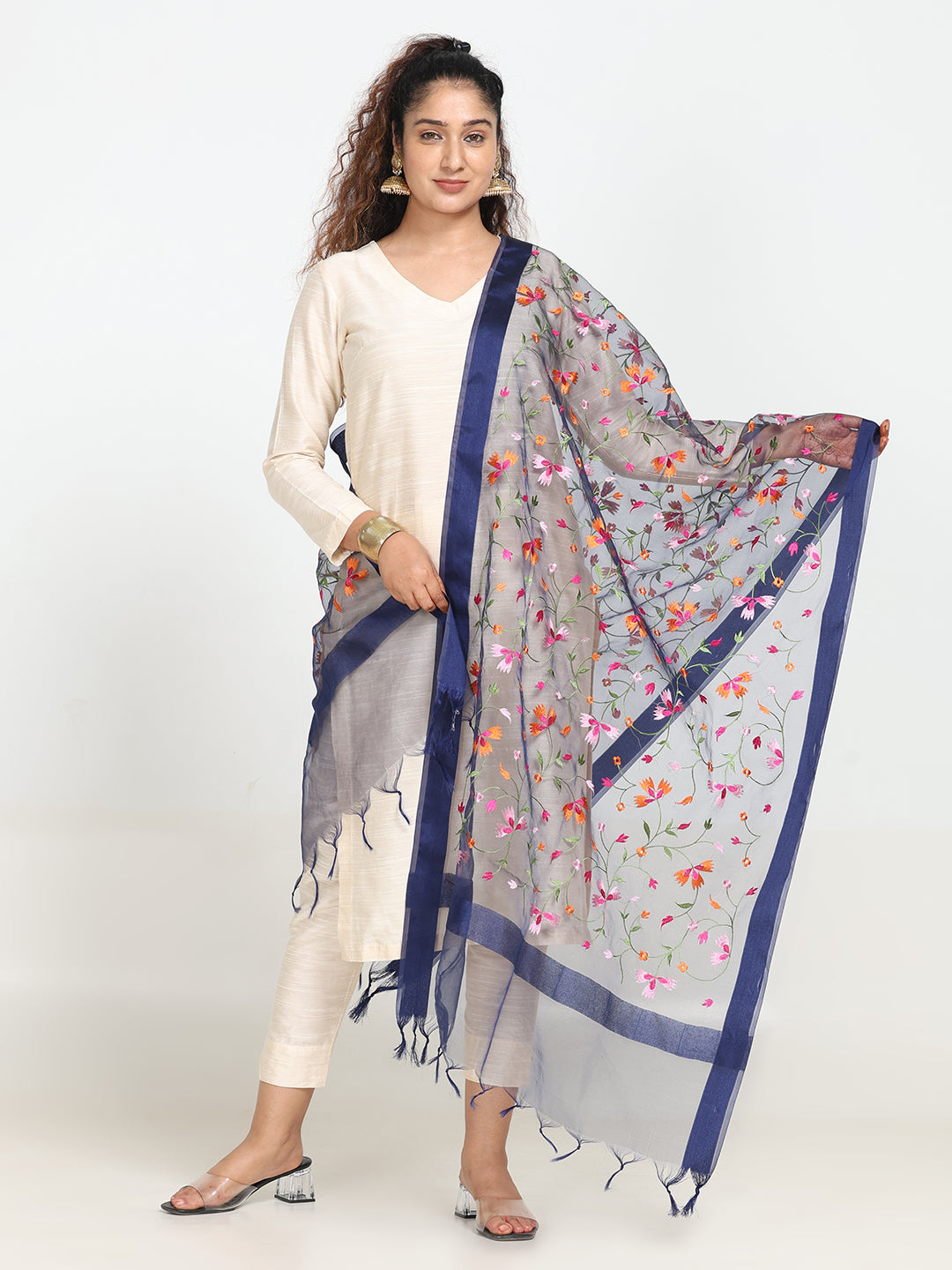 Floral Chiffon Dupatta