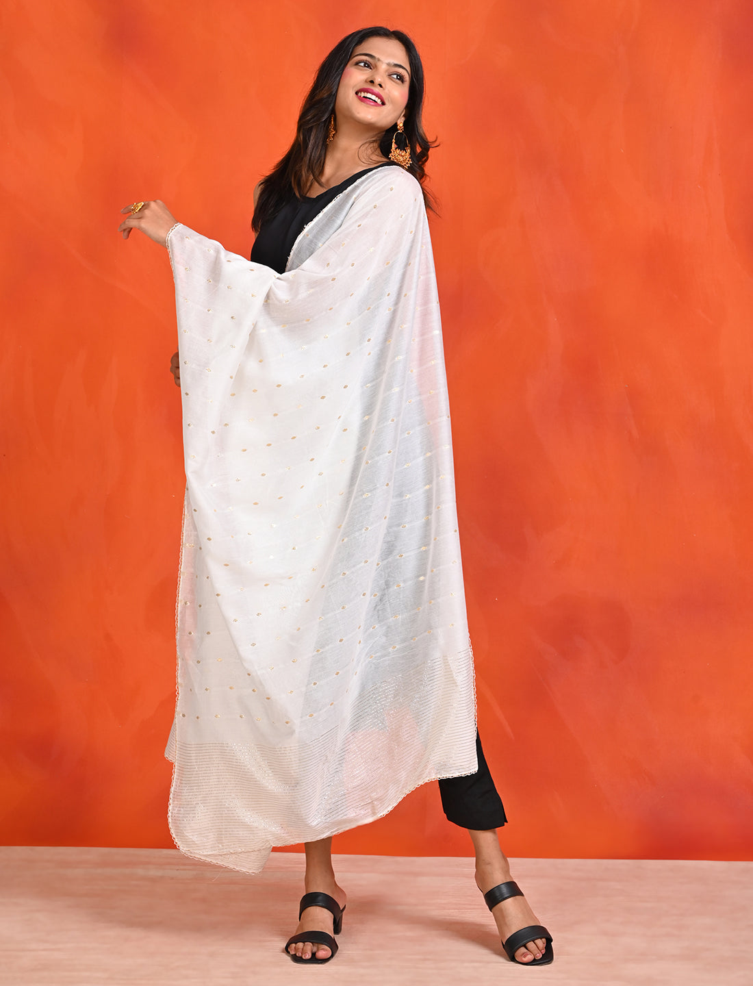 Chanderi Zari weave Dupatta