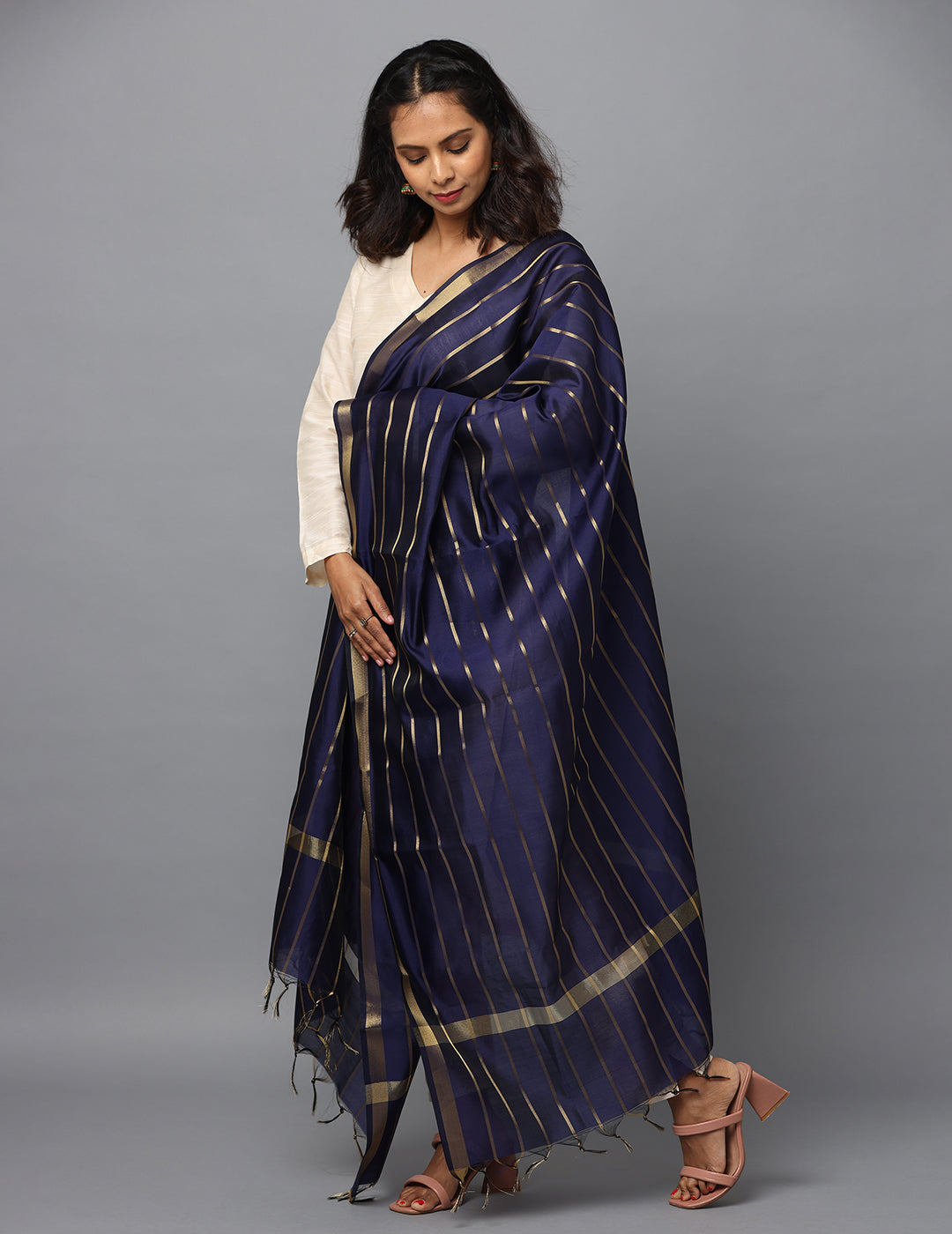 Banarasi Silk Stripe Dupatta