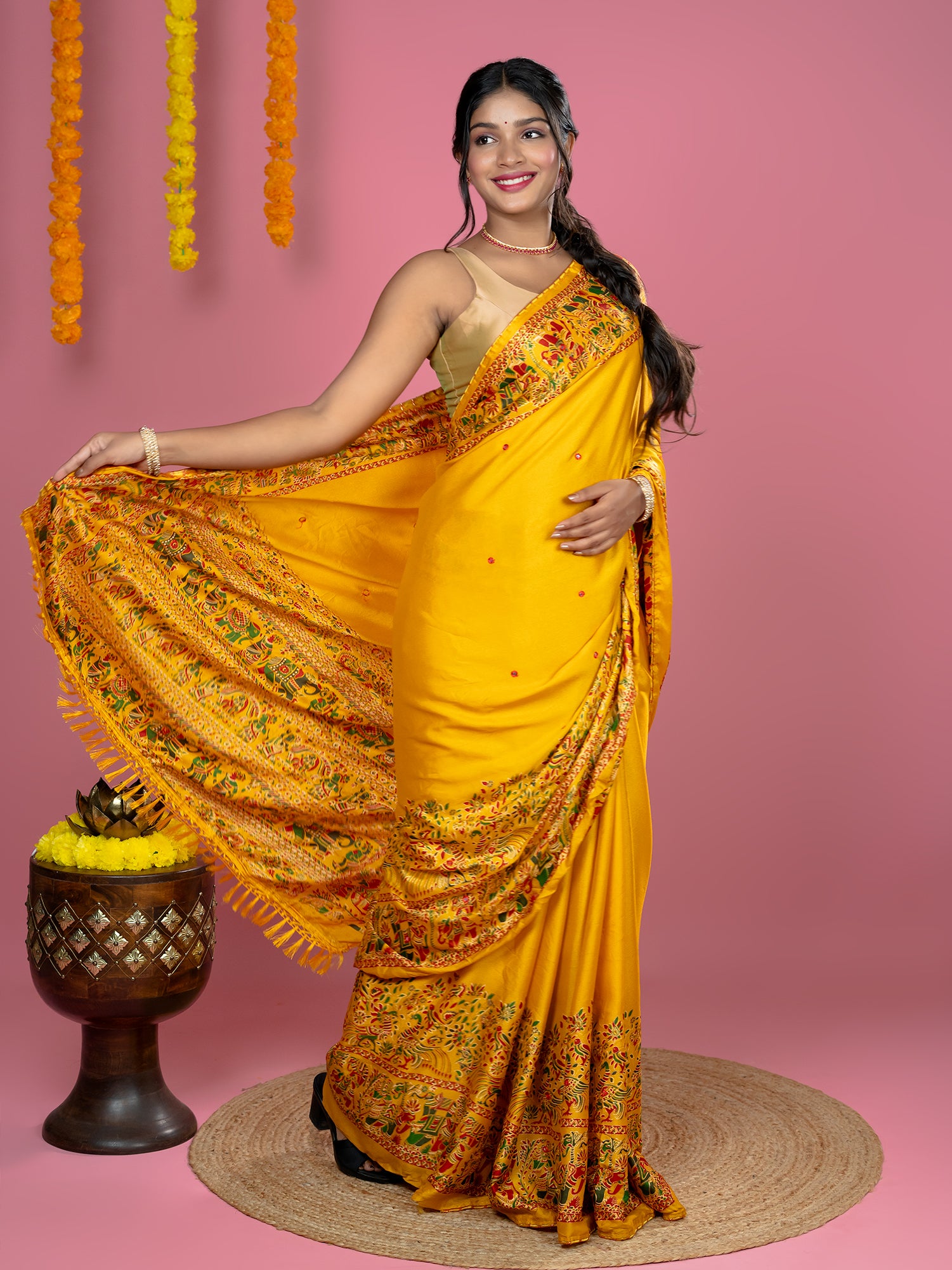 Kutch Print Crepe Saree