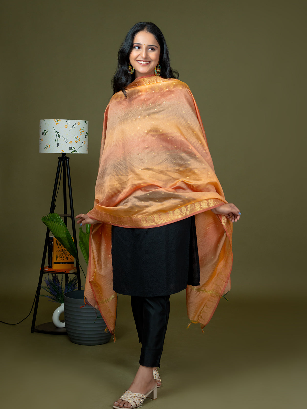 Ethnic Motif Net Dupatta