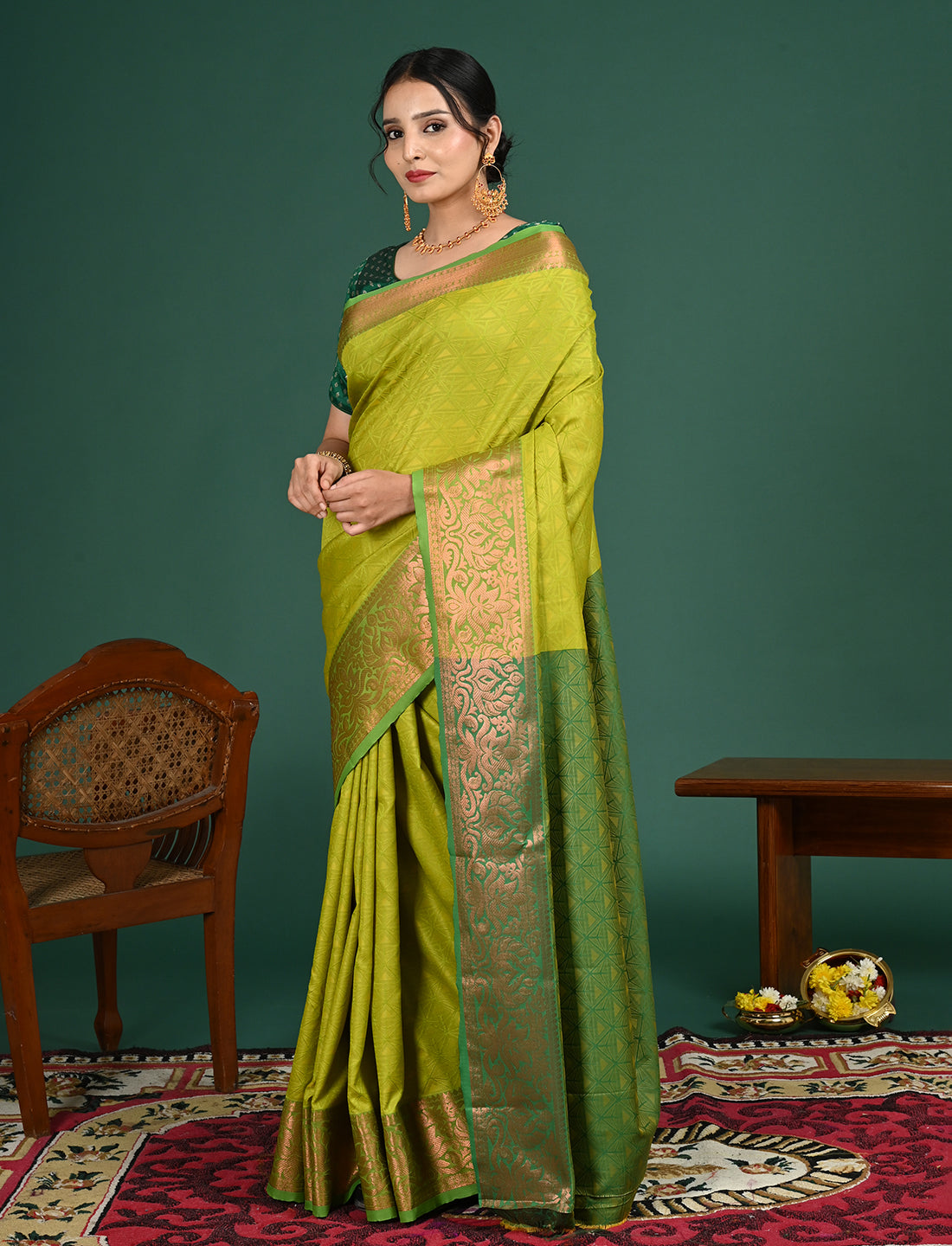South Art Silk Geometric Saree