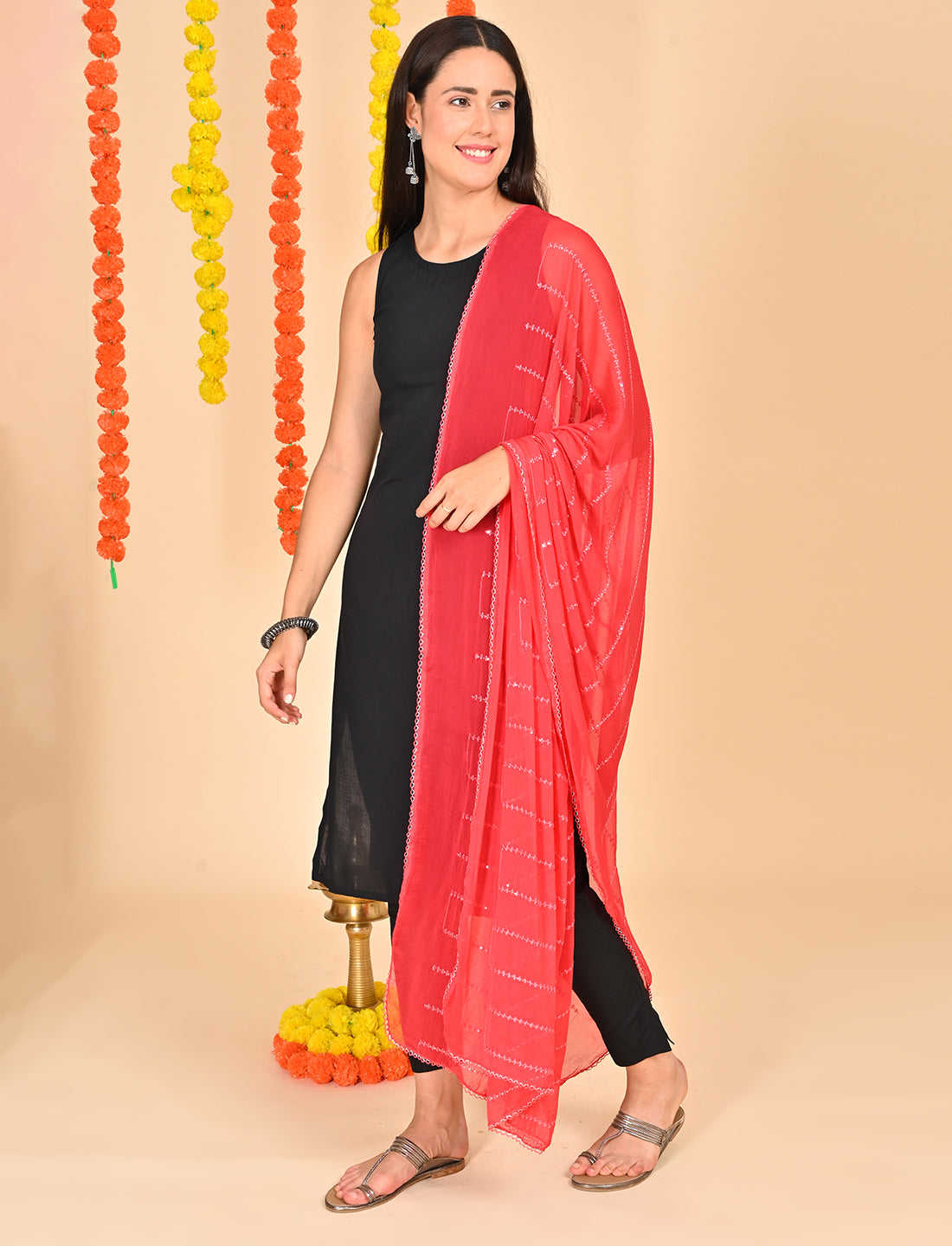 Chiffon Stripe Dupatta